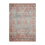 Magnolia Home By Joanna Gaines x Loloi Elise Sky / Red Rug RUGS - synthetic Loloi 18" x 18"