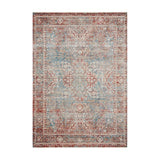Magnolia Home By Joanna Gaines x Loloi Elise Sky / Red Rug RUGS - synthetic Loloi 18" x 18"