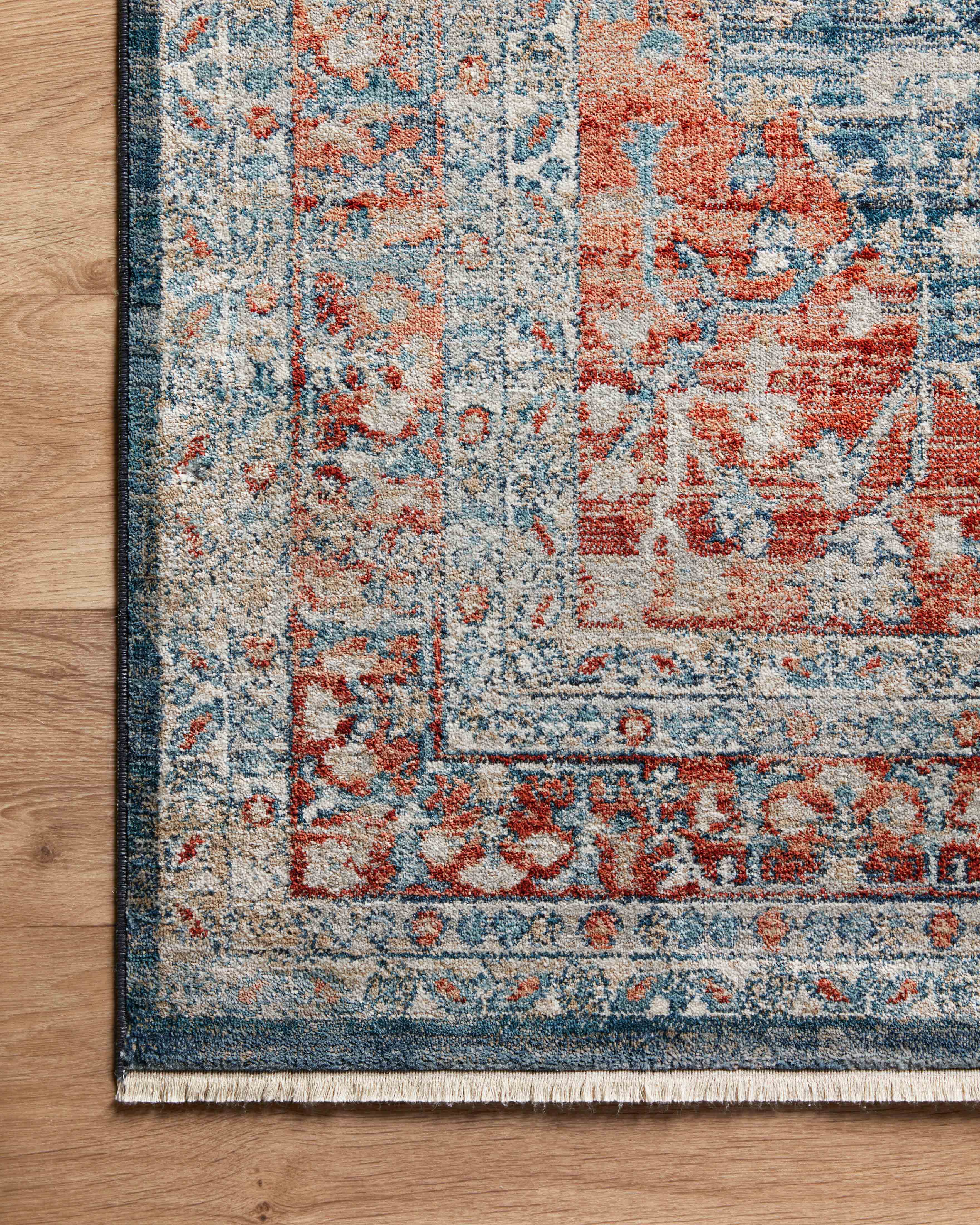 Magnolia Home By Joanna Gaines x Loloi Elise Navy / Red Rug RUGS - synthetic Loloi