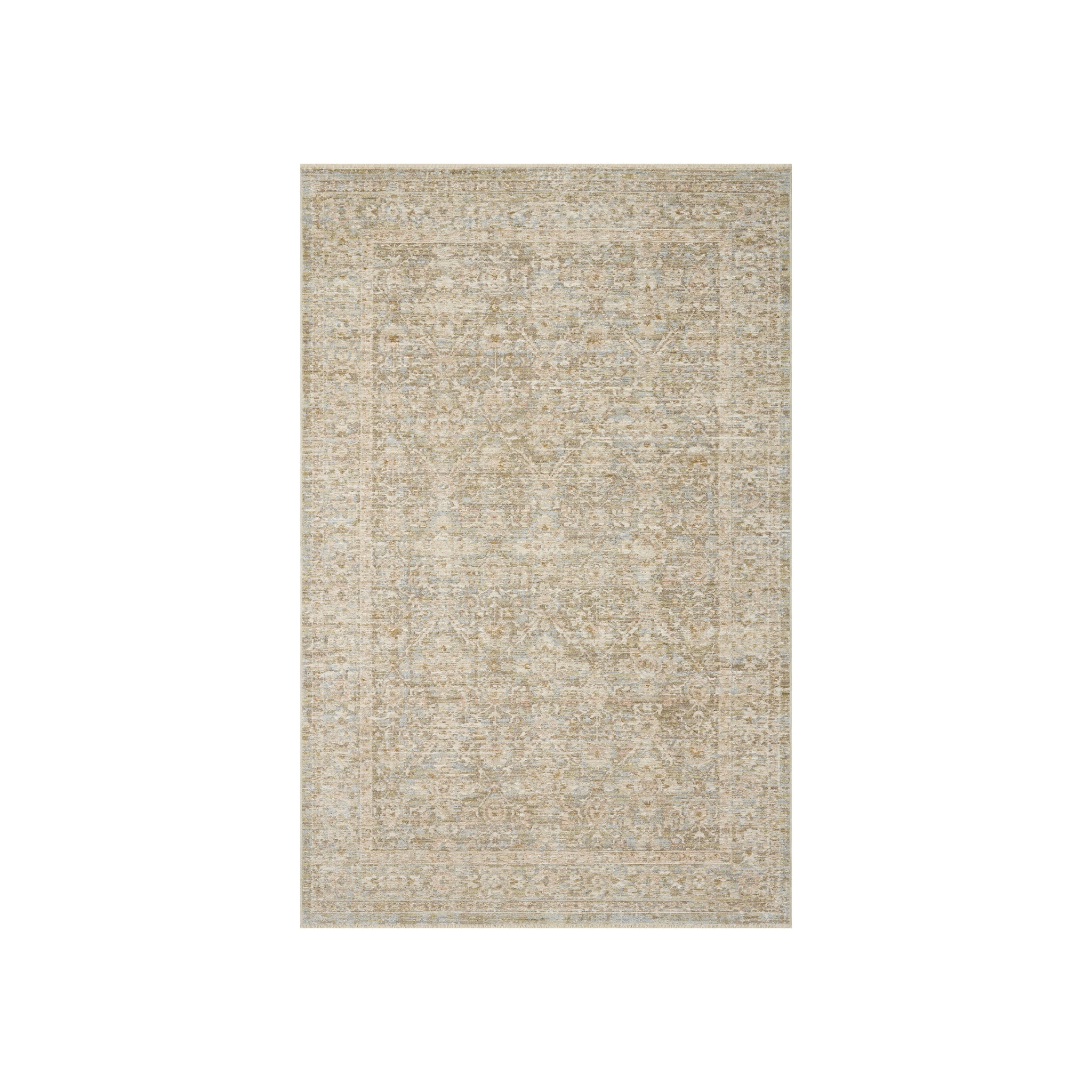 Loloi Elora Sky / Terracotta Rug RUGS - synthetic Loloi 18" x 18"
