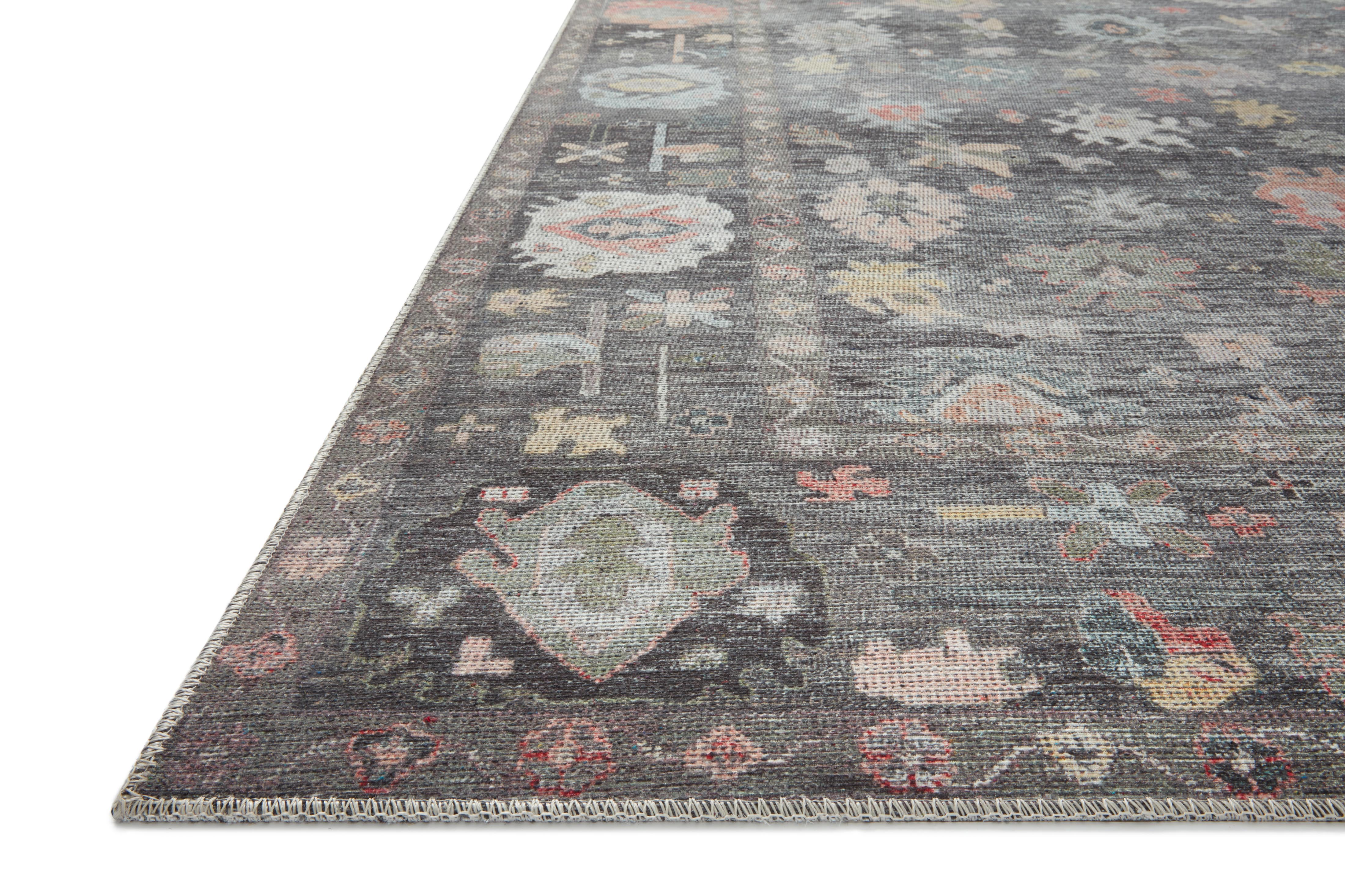 Loloi Elysium Charcoal / Multi Rug RUGS - synthetic Loloi