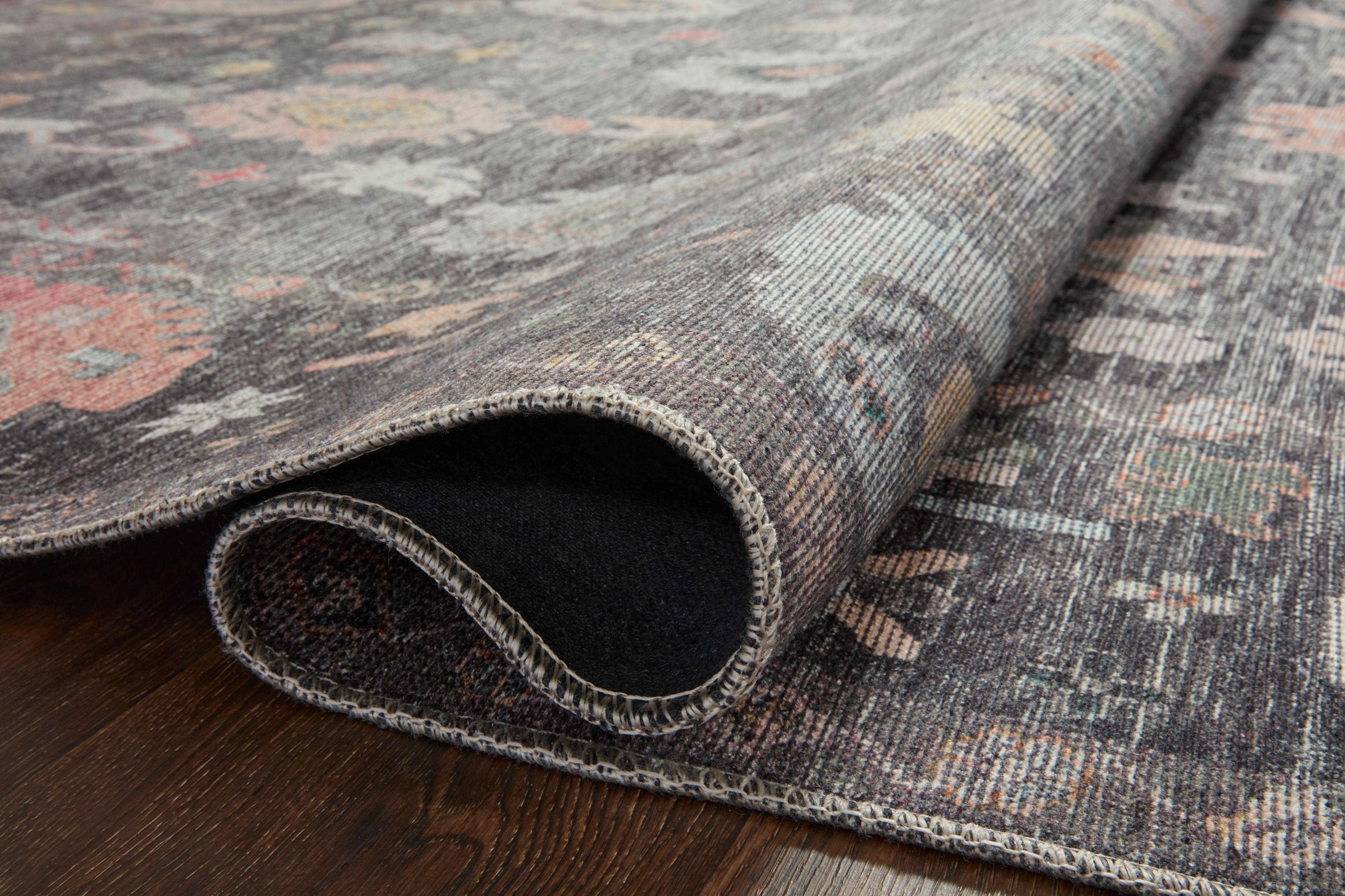 Loloi Elysium Charcoal / Multi Rug RUGS - synthetic Loloi
