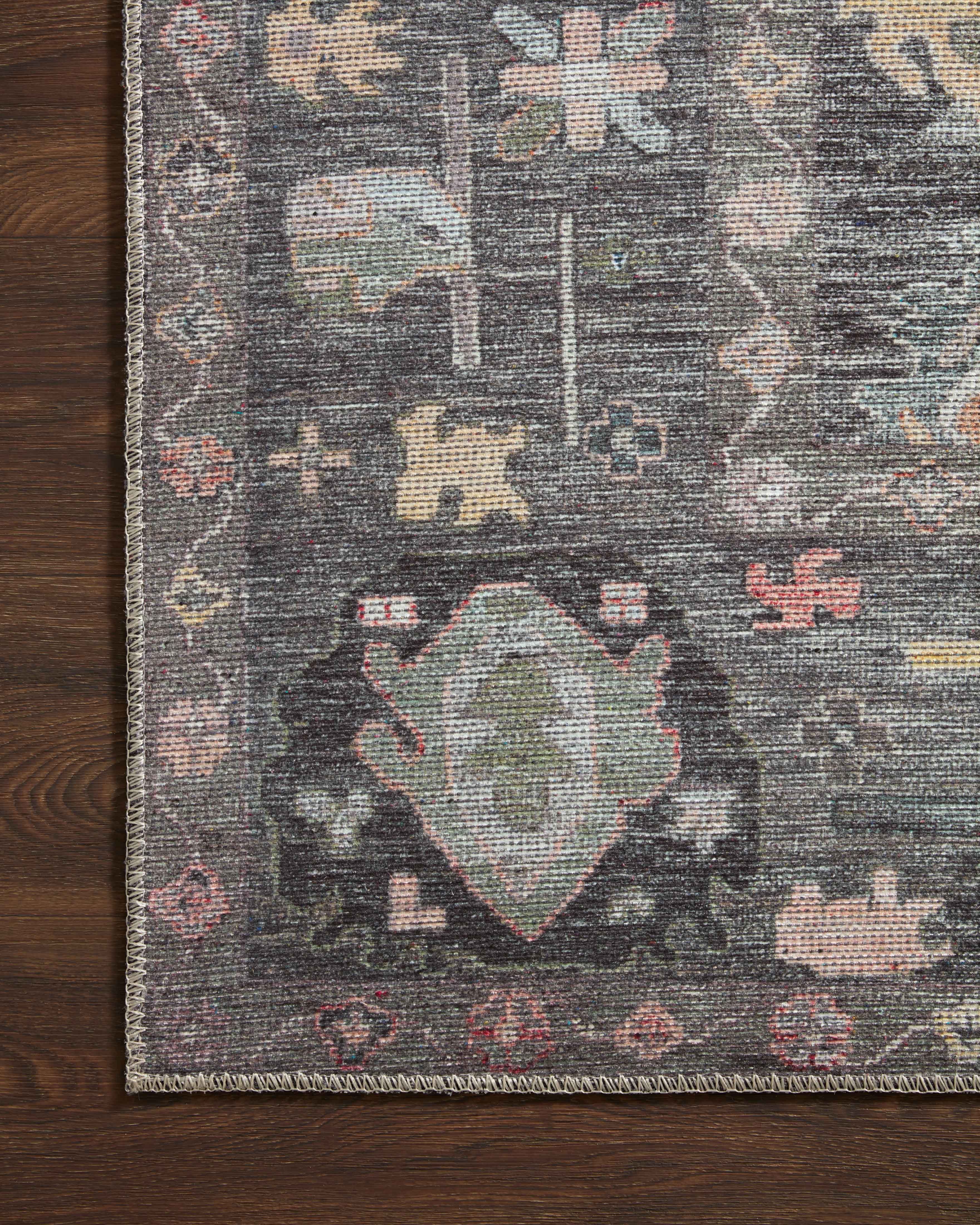 Loloi Elysium Charcoal / Multi Rug RUGS - synthetic Loloi