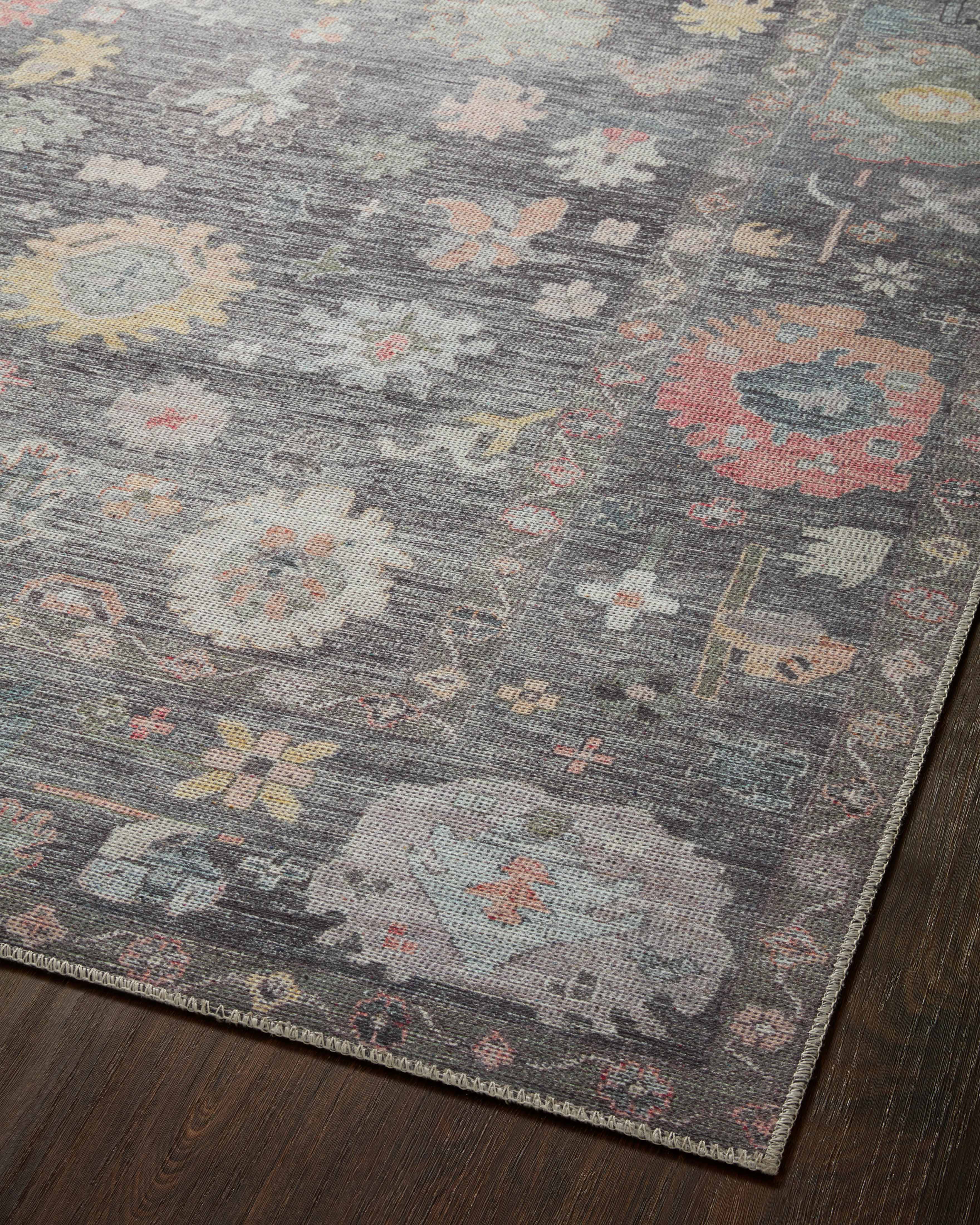Loloi Elysium Charcoal / Multi Rug RUGS - synthetic Loloi