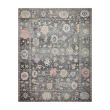 Loloi Elysium Charcoal / Multi Rug RUGS - synthetic Loloi 18" x 18"