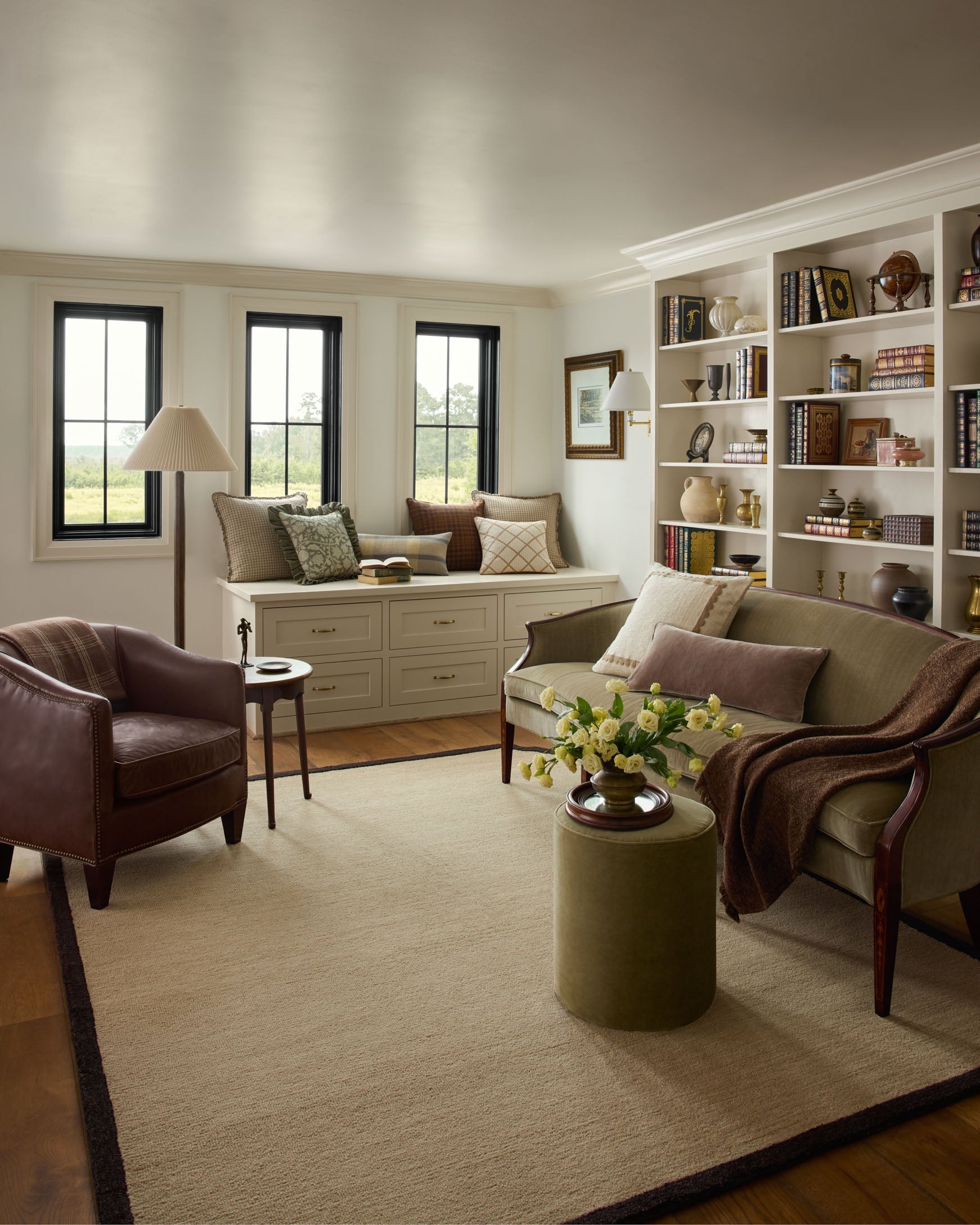 Chris Loves Julia x Loloi Emmeline Linen / Espresso Rug - Rug & Weave