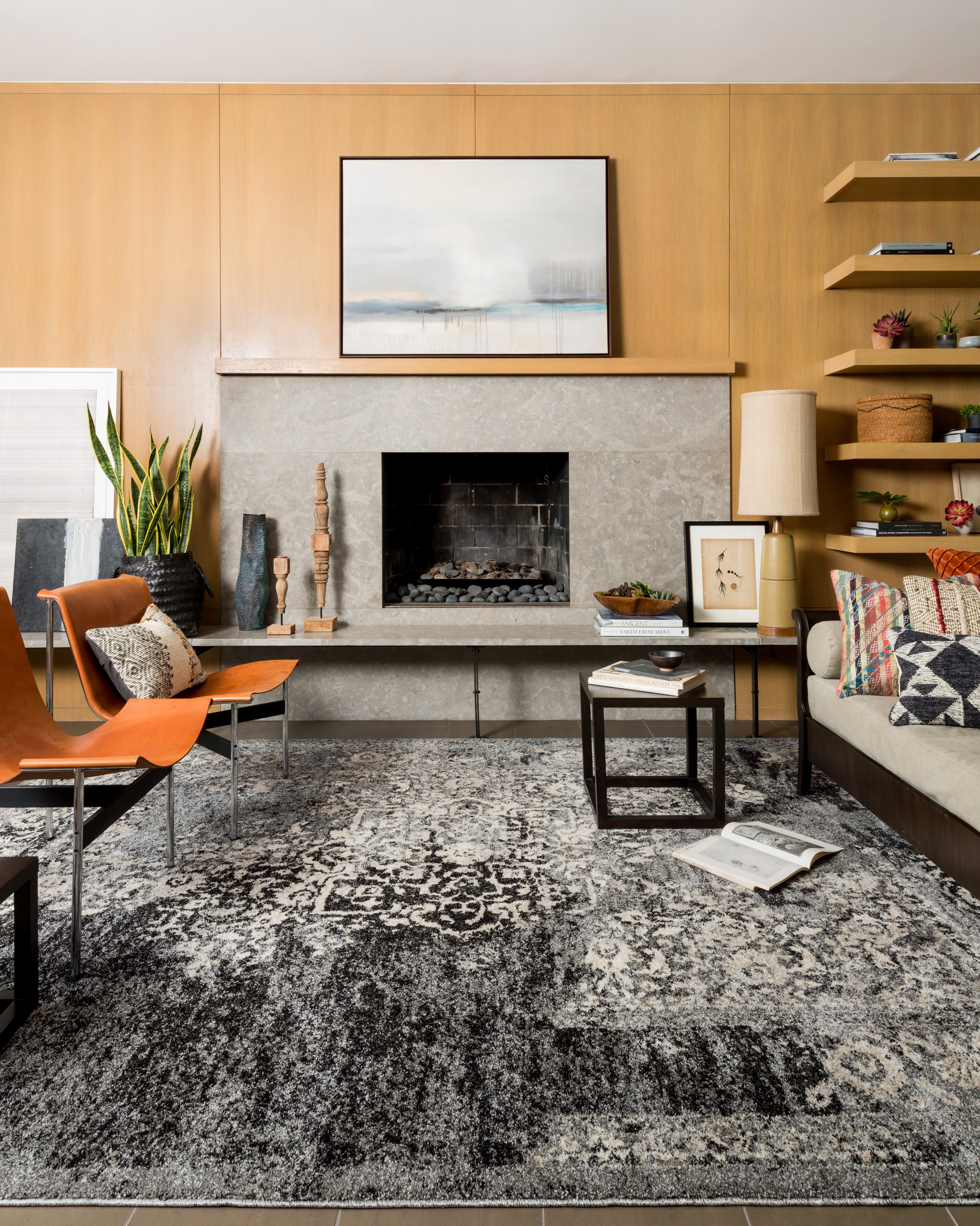 Loloi Emory Black / Ivory Rug No.1 RUGS - synthetic Loloi