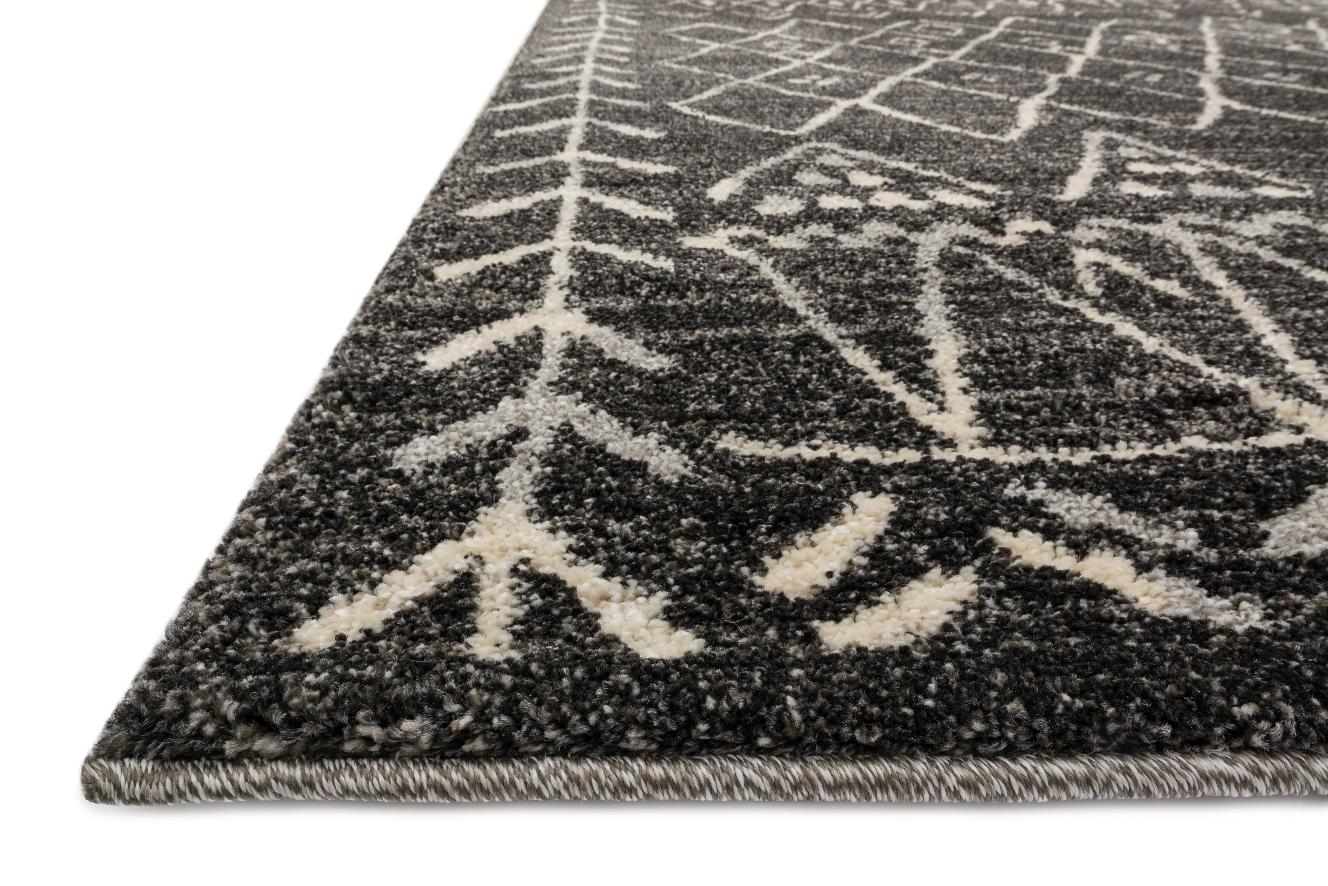 Loloi Emory Black / Ivory Rug No.2 RUGS - synthetic Loloi