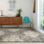 Loloi Enchant Smoke / Beige Rug RUGS - synthetic Loloi