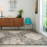 Loloi Enchant Smoke / Beige Rug RUGS - synthetic Loloi
