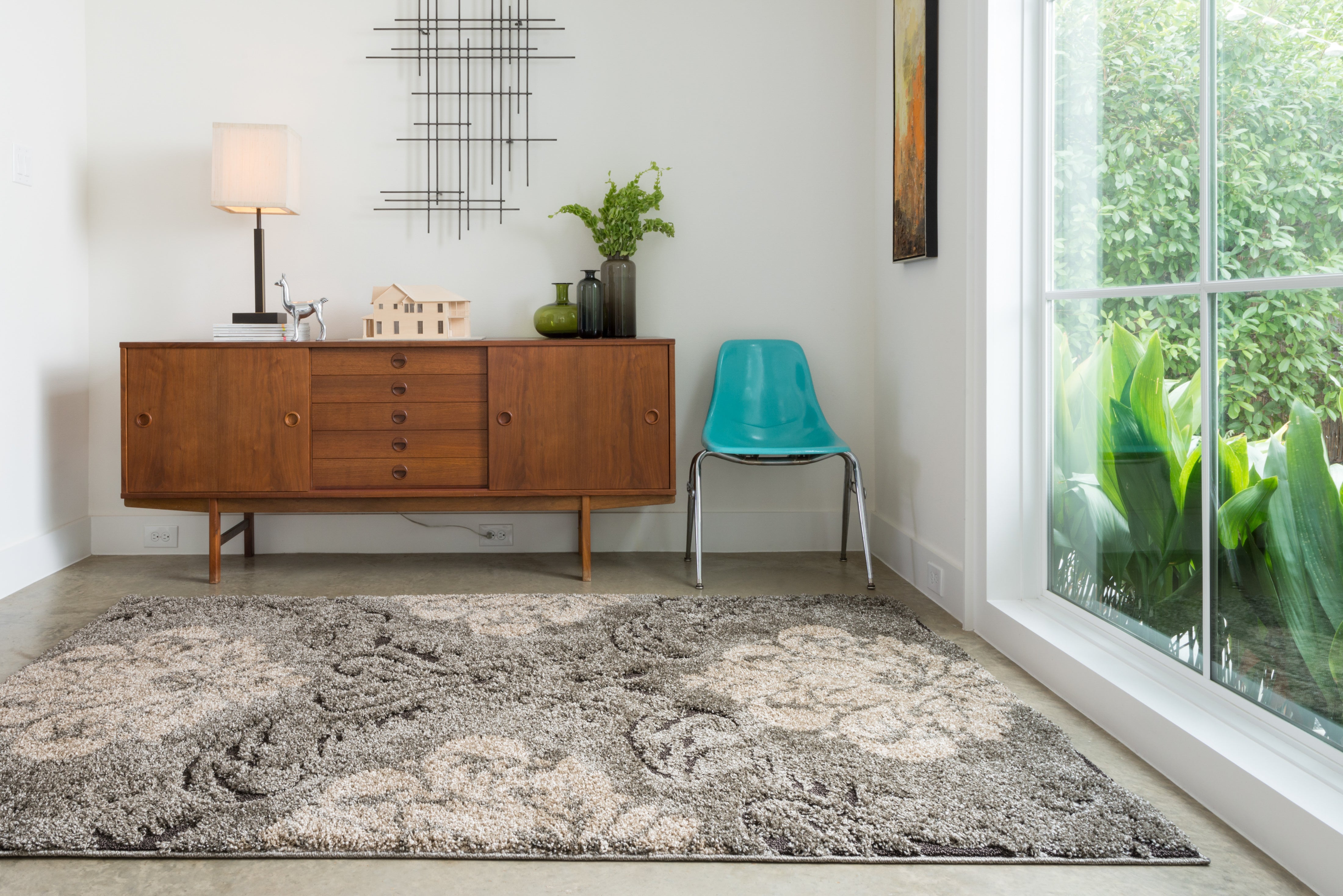 Loloi Enchant Smoke / Beige Rug RUGS - synthetic Loloi