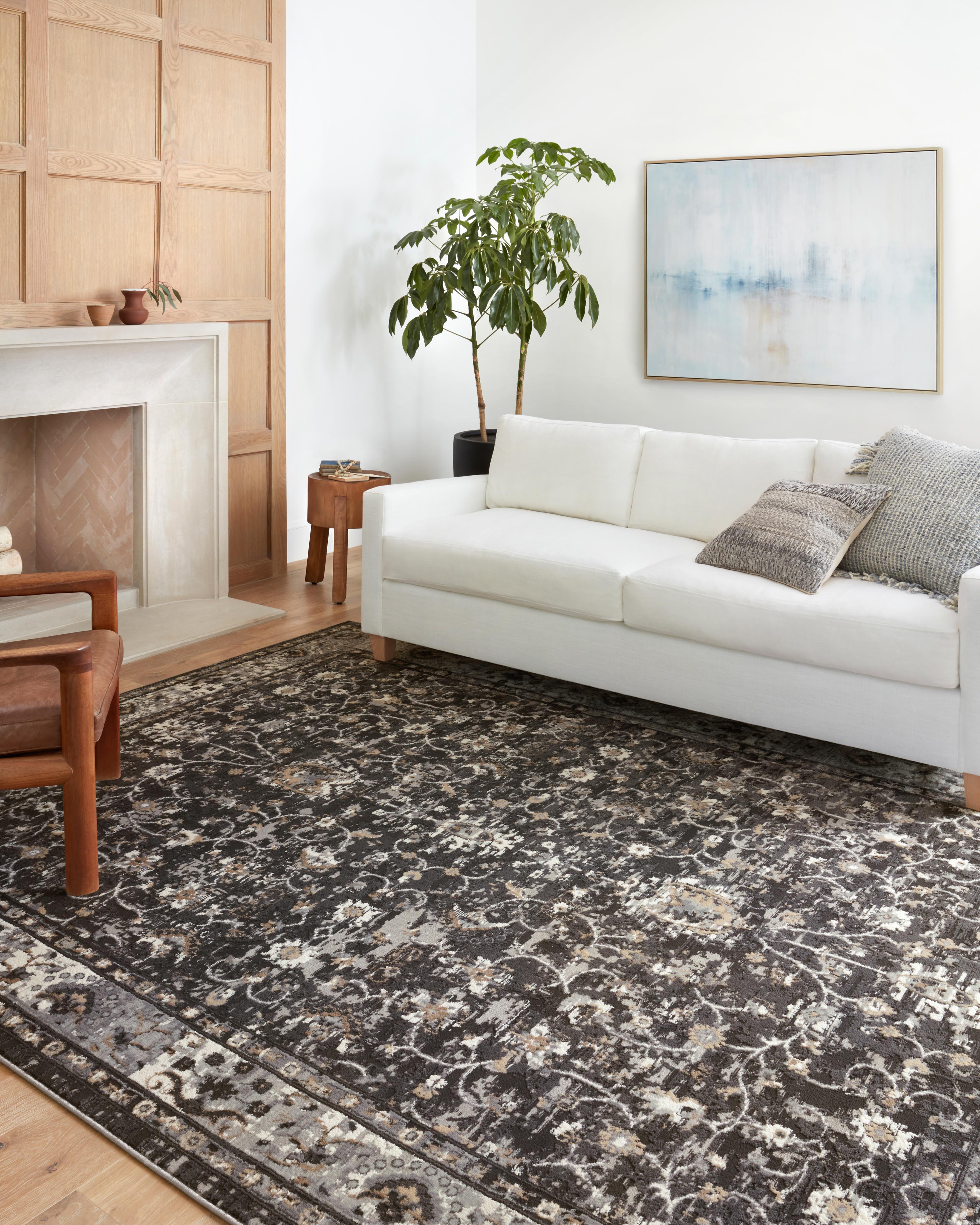 Loloi Estelle Charcoal / Grey Rug RUGS - synthetic Loloi