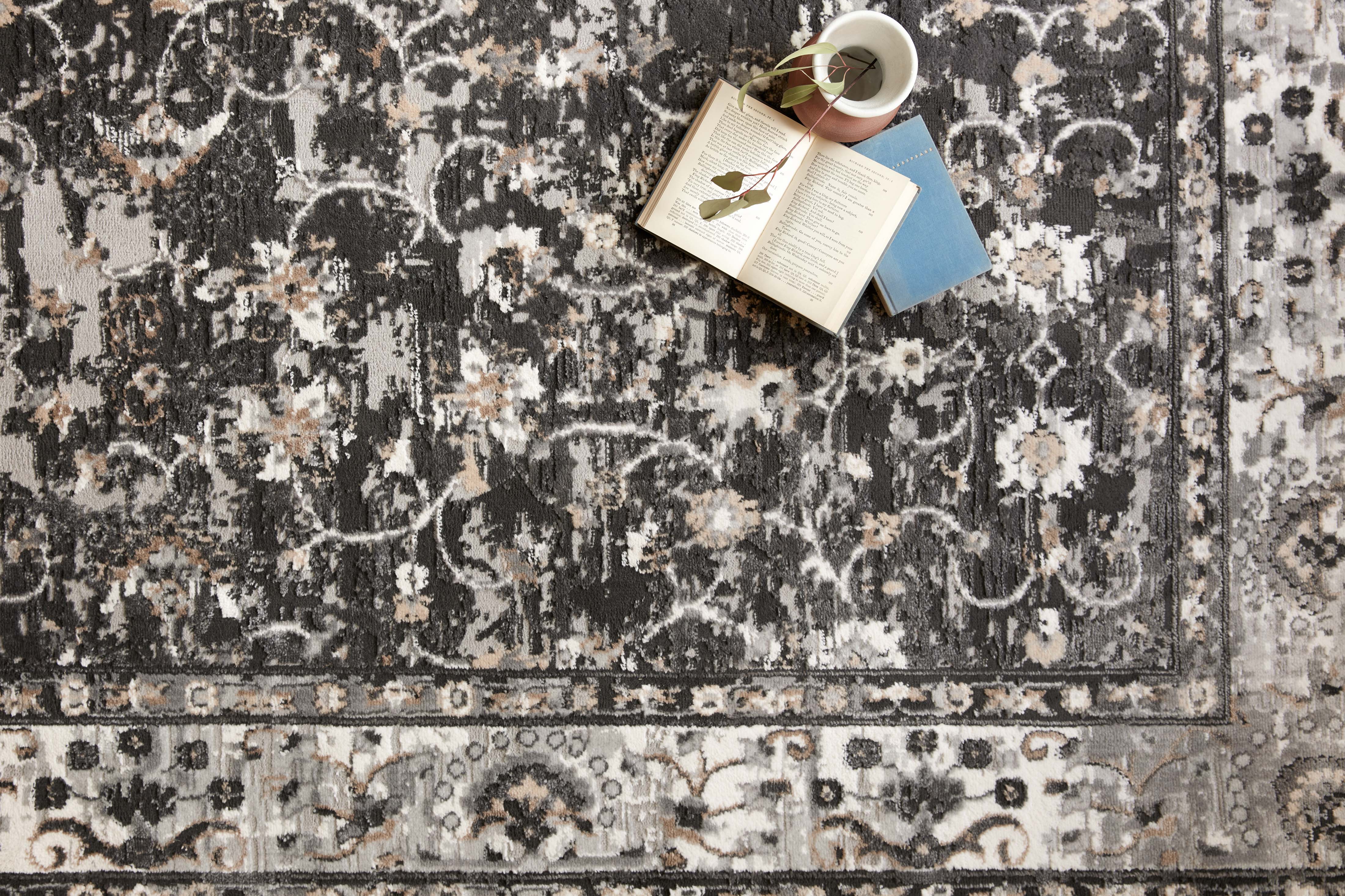 Loloi Estelle Charcoal / Grey Rug RUGS - synthetic Loloi