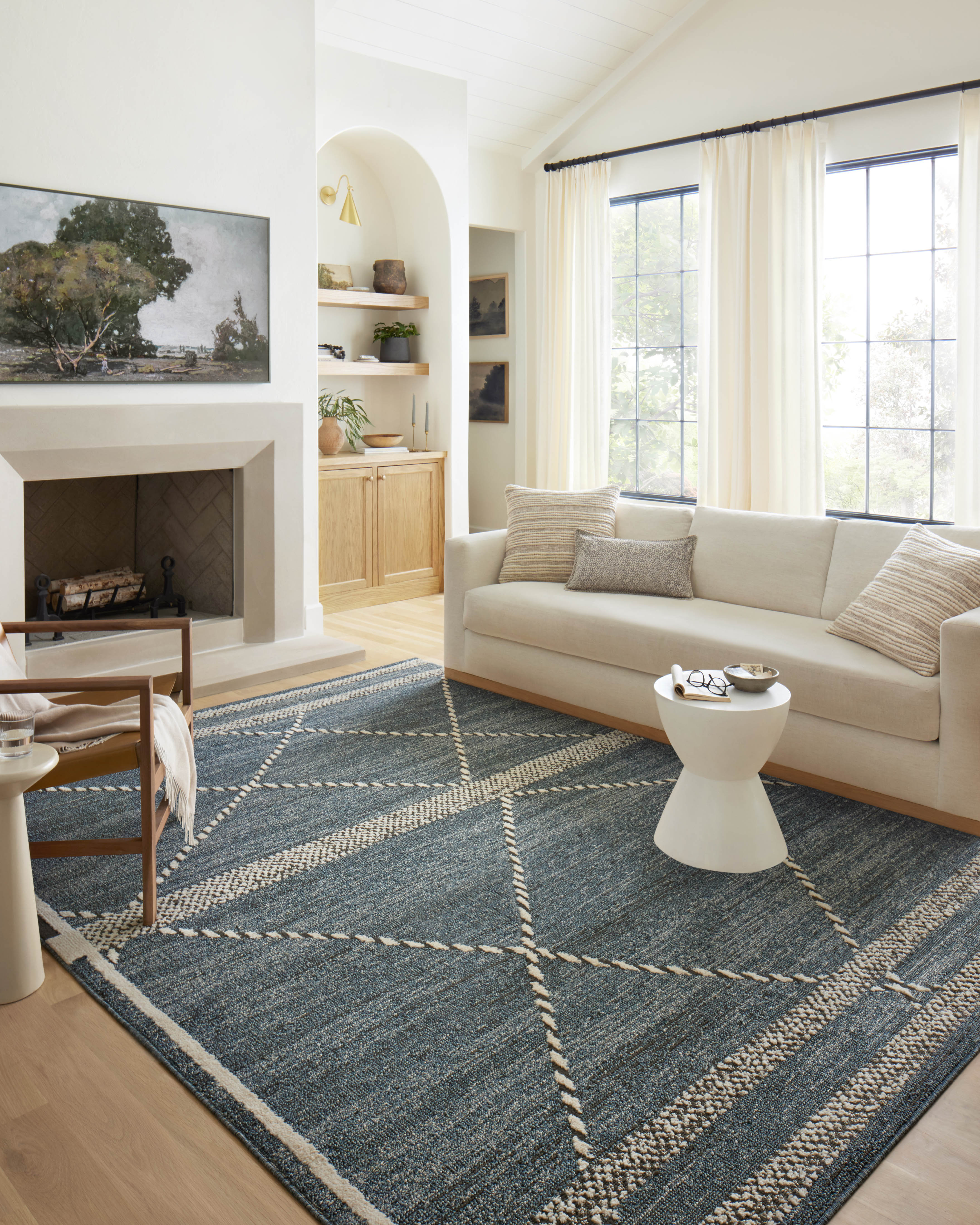 Loloi Fabian Denim / Charcoal Rug RUGS - synthetic Loloi