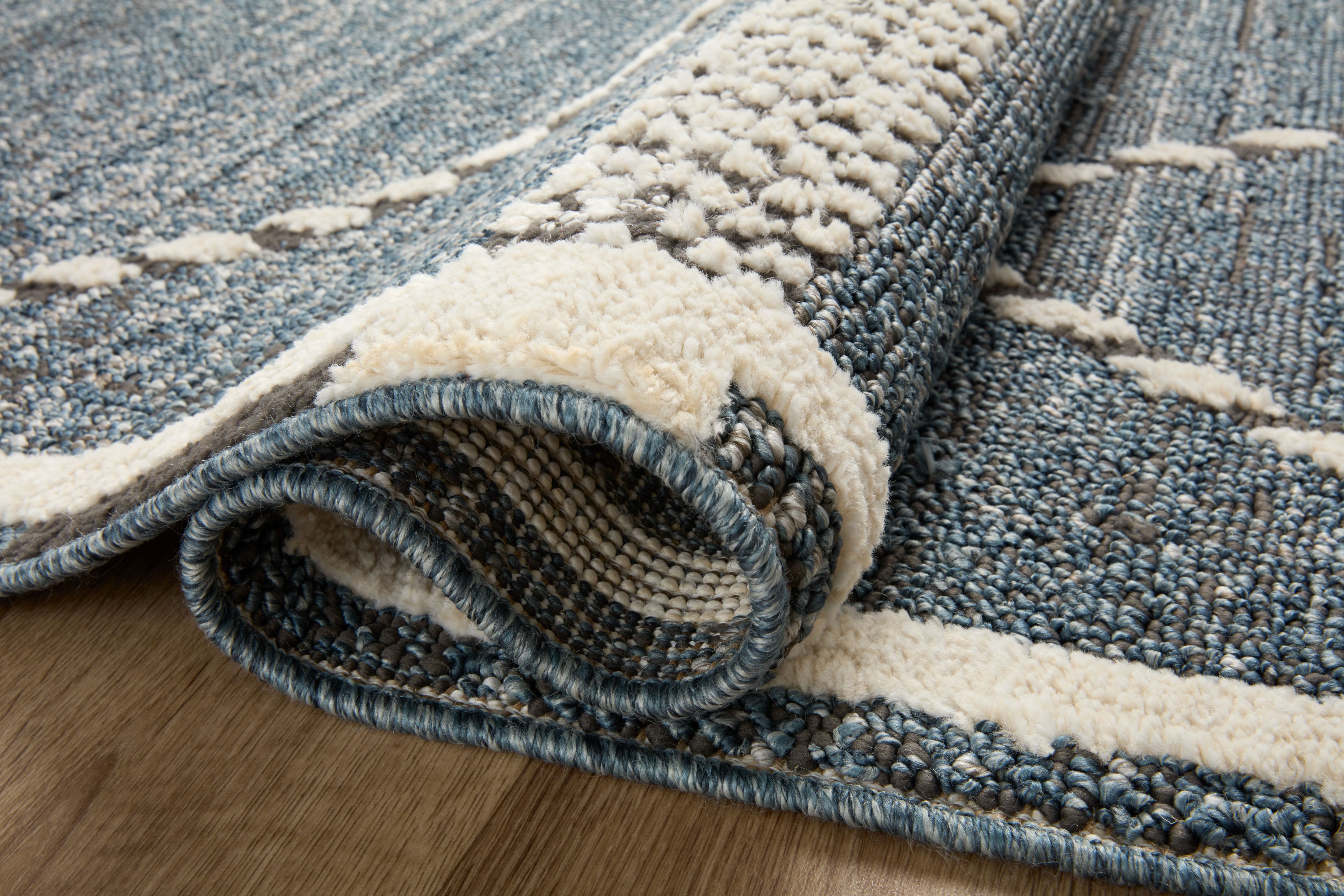 Loloi Fabian Denim / Charcoal Rug RUGS - synthetic Loloi