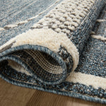 Loloi Fabian Denim / Charcoal Square Rug RUGS - synthetic Loloi