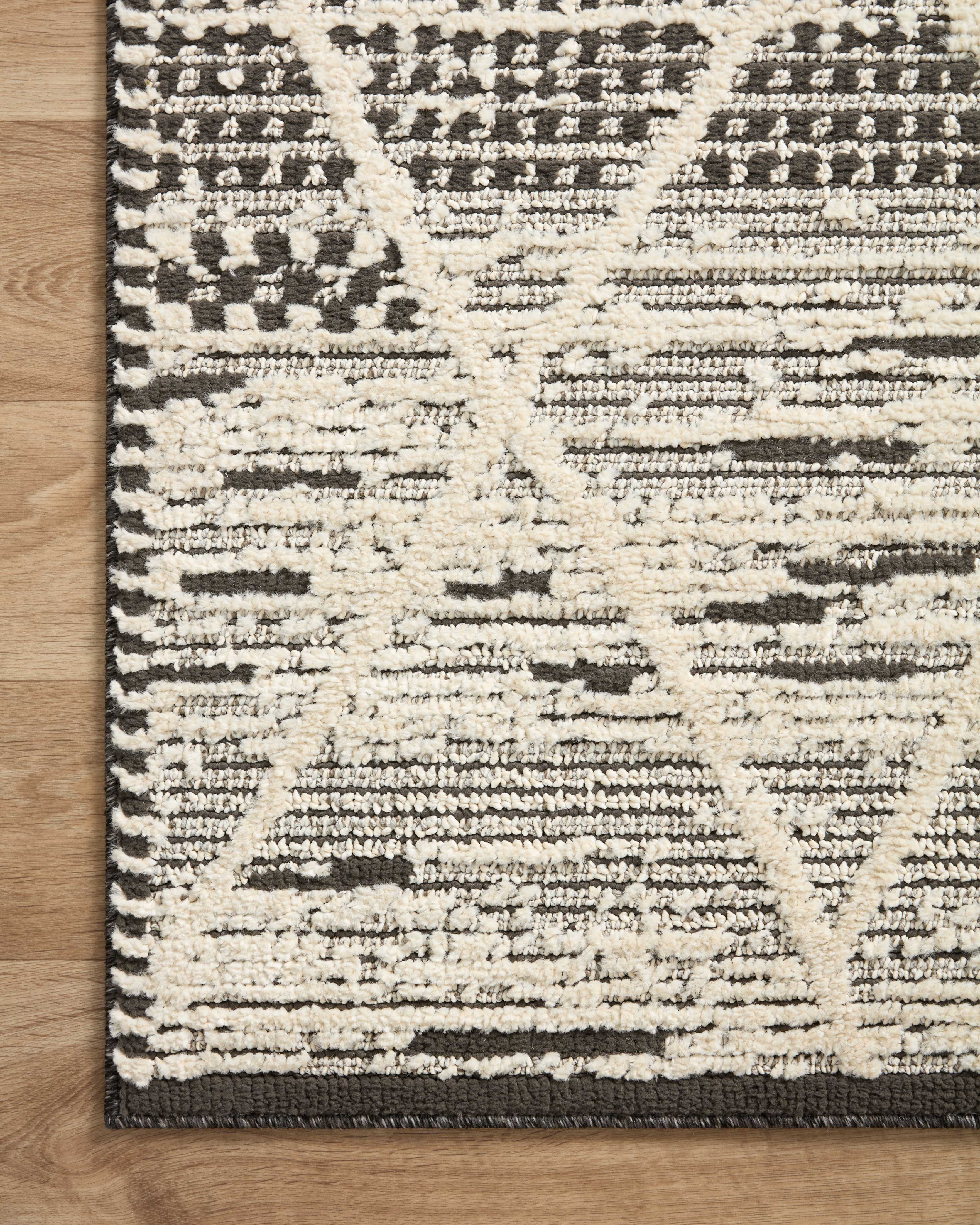 Loloi Fabian Charcoal / Ivory Rug No.1 RUGS - synthetic Loloi