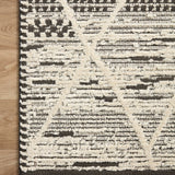 Loloi Fabian Charcoal / Ivory Square Rug No.1 RUGS - synthetic Loloi