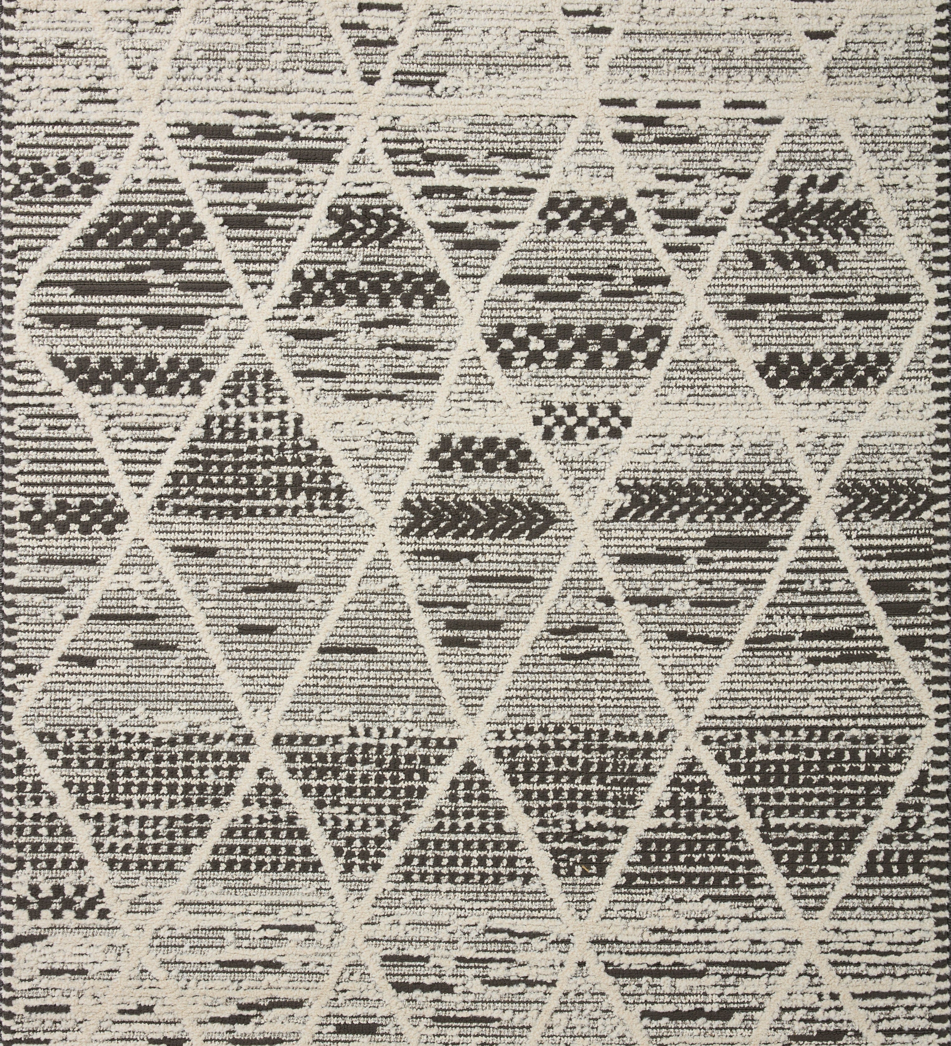 Loloi Fabian Charcoal / Ivory Diamond Rug – view 2