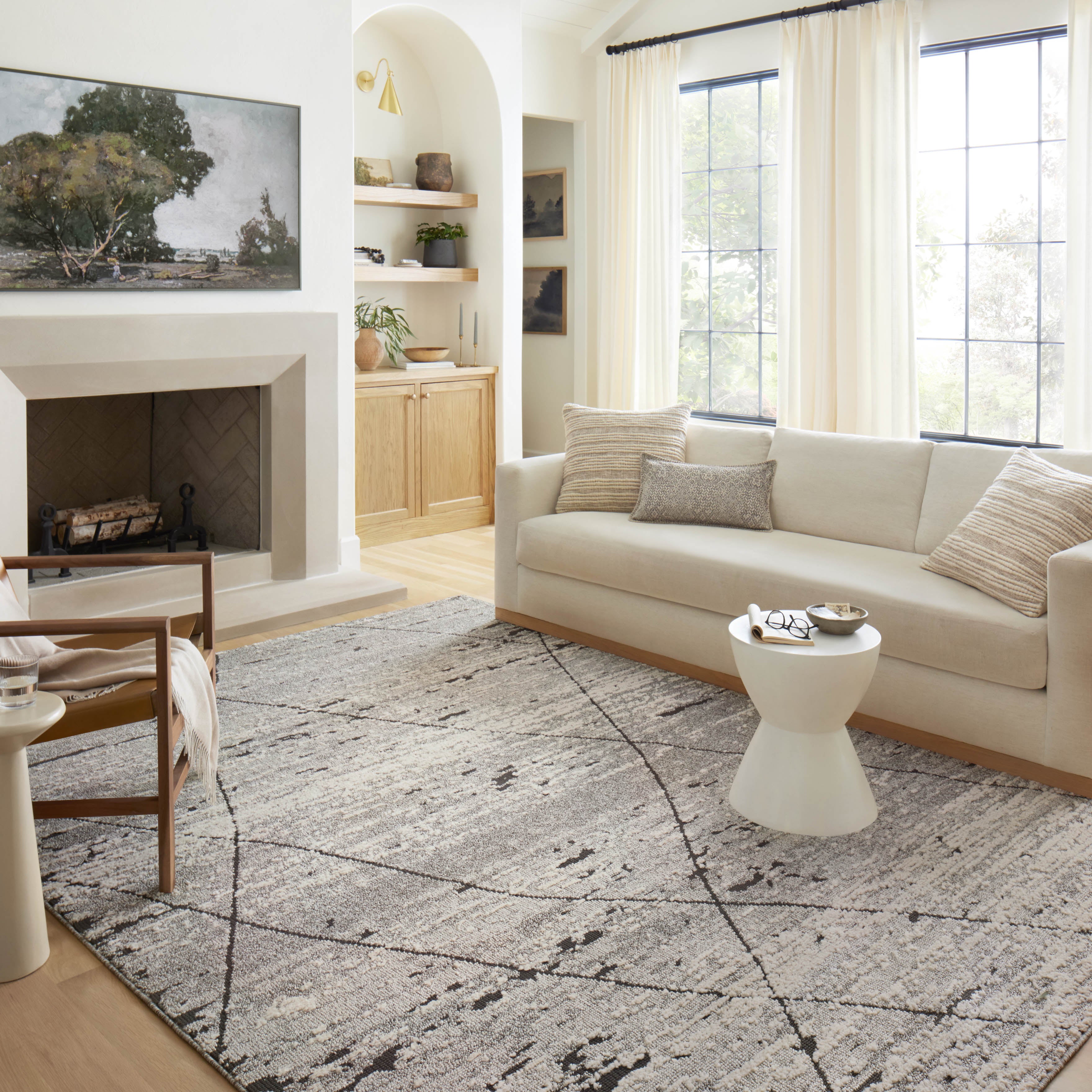 Loloi Fabian Grey / Charcoal Rug RUGS - synthetic Loloi