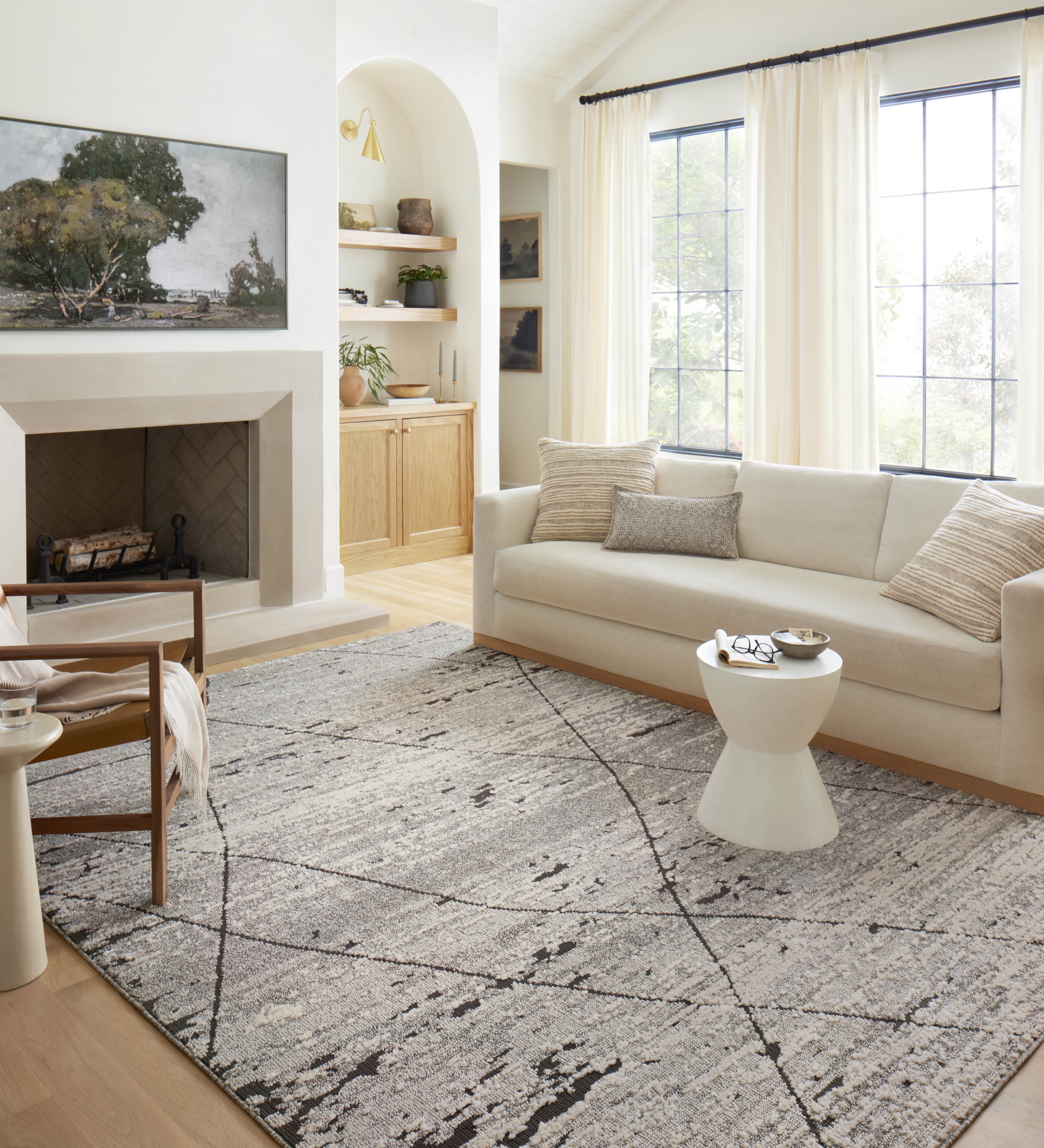 Loloi Fabian Grey / Charcoal Rug RUGS - synthetic Loloi