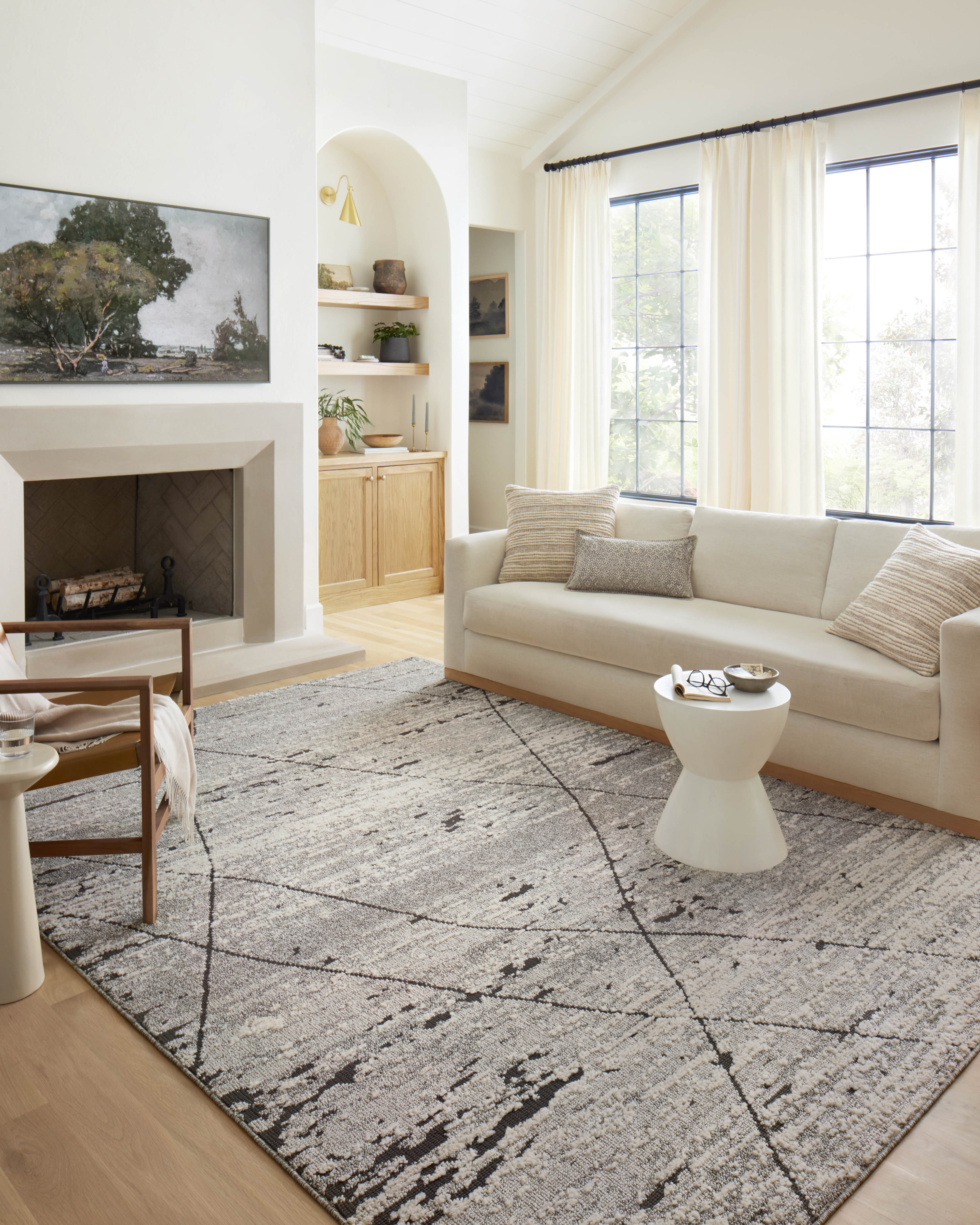Loloi Fabian Grey / Charcoal Rug RUGS - synthetic Loloi