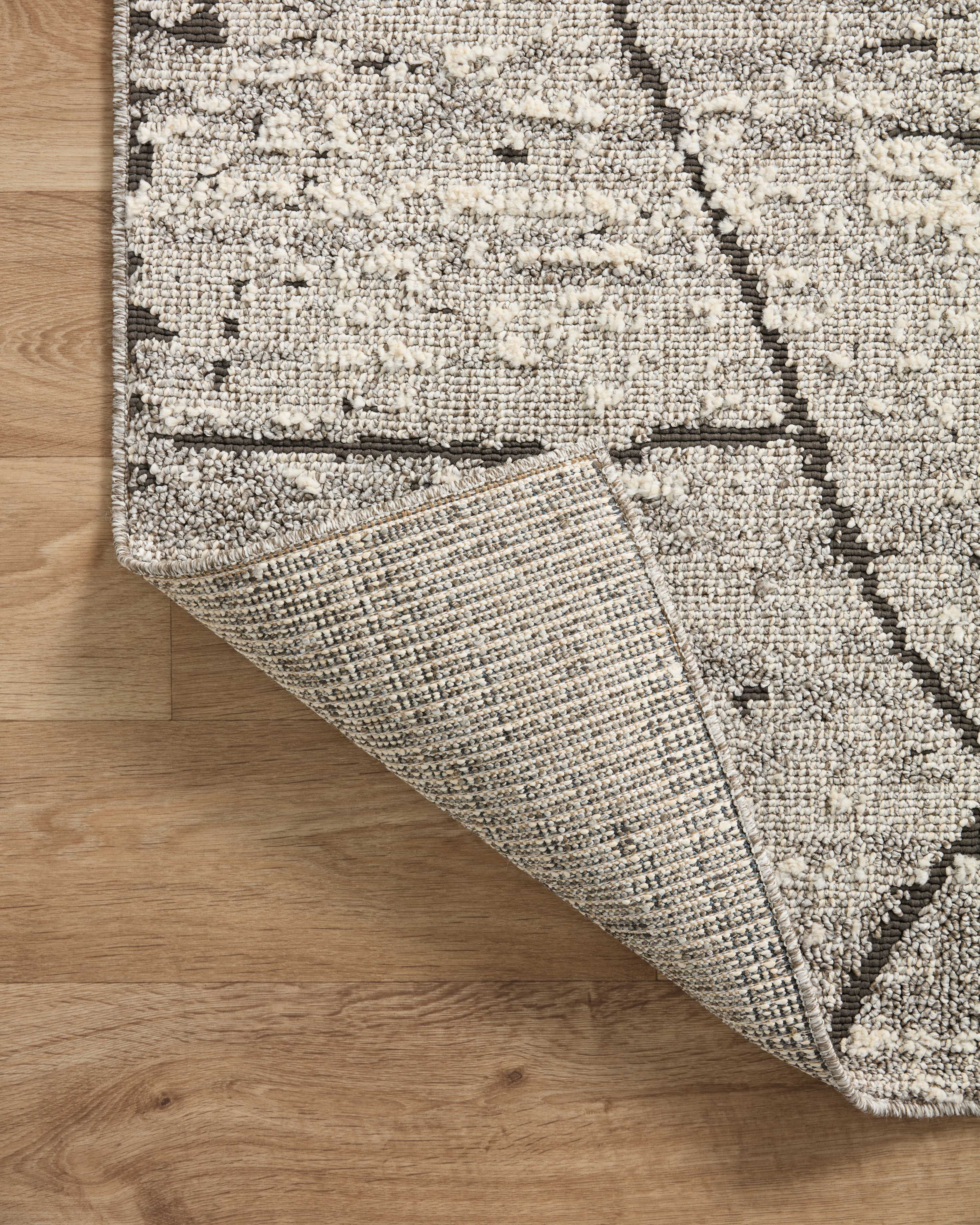 Loloi Fabian Grey / Charcoal Square Rug RUGS - synthetic Loloi