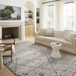 Loloi Fabian Grey / Charcoal Square Rug RUGS - synthetic Loloi