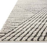 Loloi Fabian Charcoal / Ivory Rug No.1 RUGS - synthetic Loloi 18" x 18"