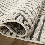 Loloi Fabian Charcoal / Ivory Rug No.1 RUGS - synthetic Loloi 18" x 18"