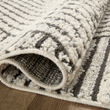 Loloi Fabian Charcoal / Ivory Rug No.1 RUGS - synthetic Loloi 18" x 18"