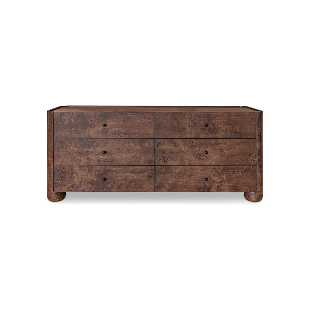 Garrick 6 Drawer Dresser Furniture - Dressers Moe's Furniture Brown