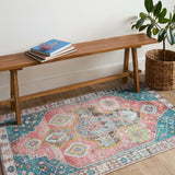 Loloi Fiona Rust / Green Rug RUGS - synthetic Loloi