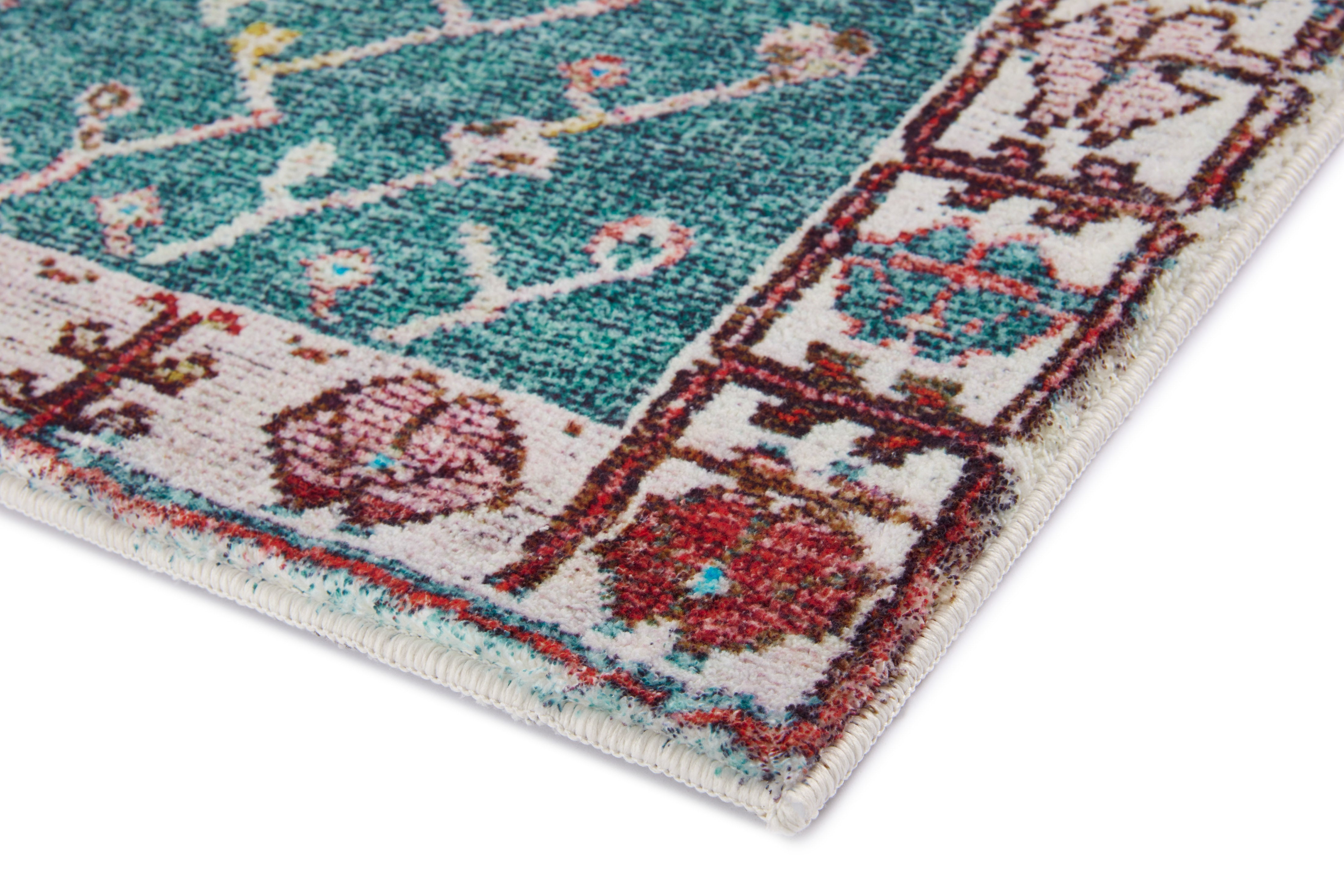 Loloi Fiona Rust / Green Rug RUGS - synthetic Loloi
