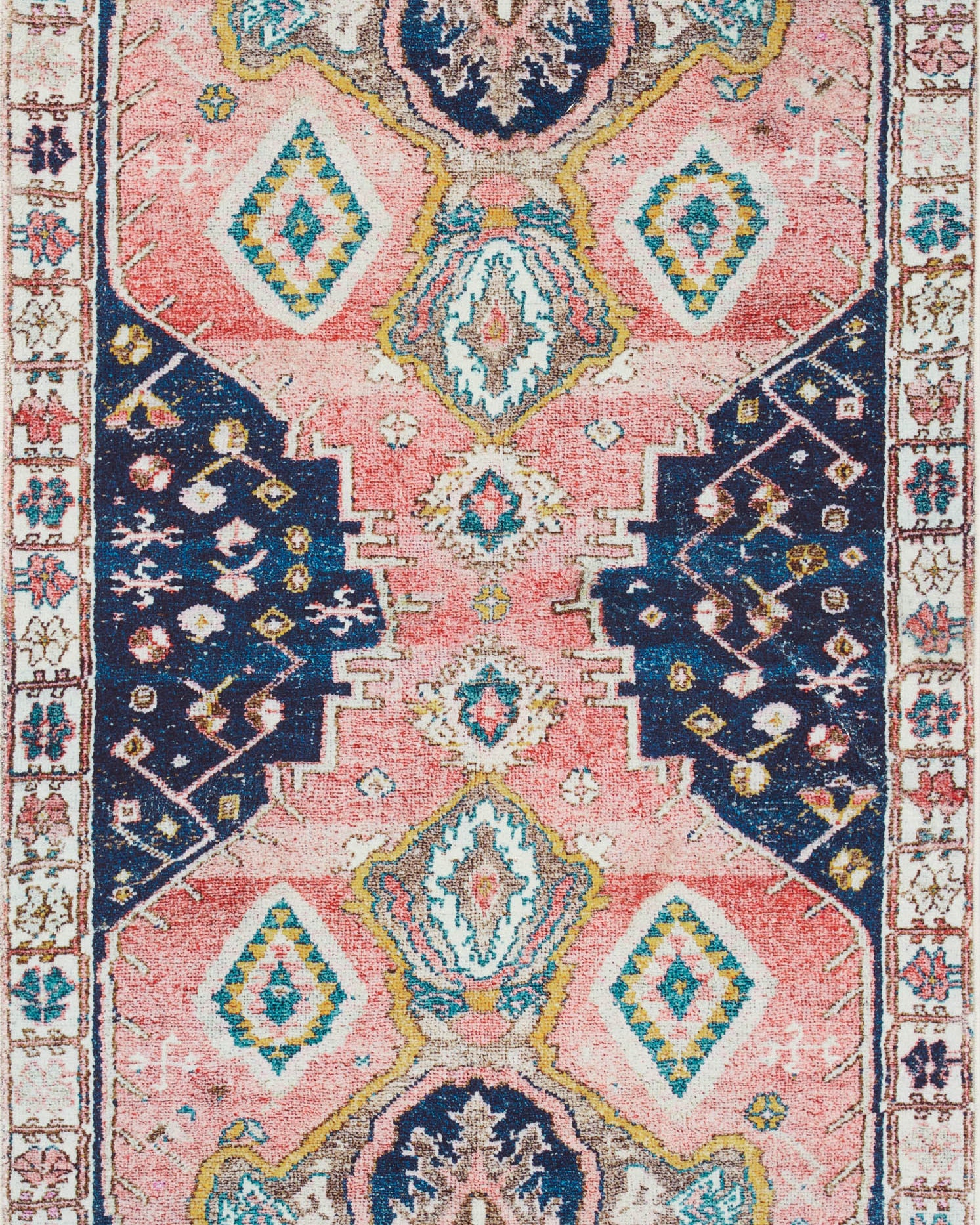 Loloi Fiona Rust / Navy Rug RUGS - synthetic Loloi