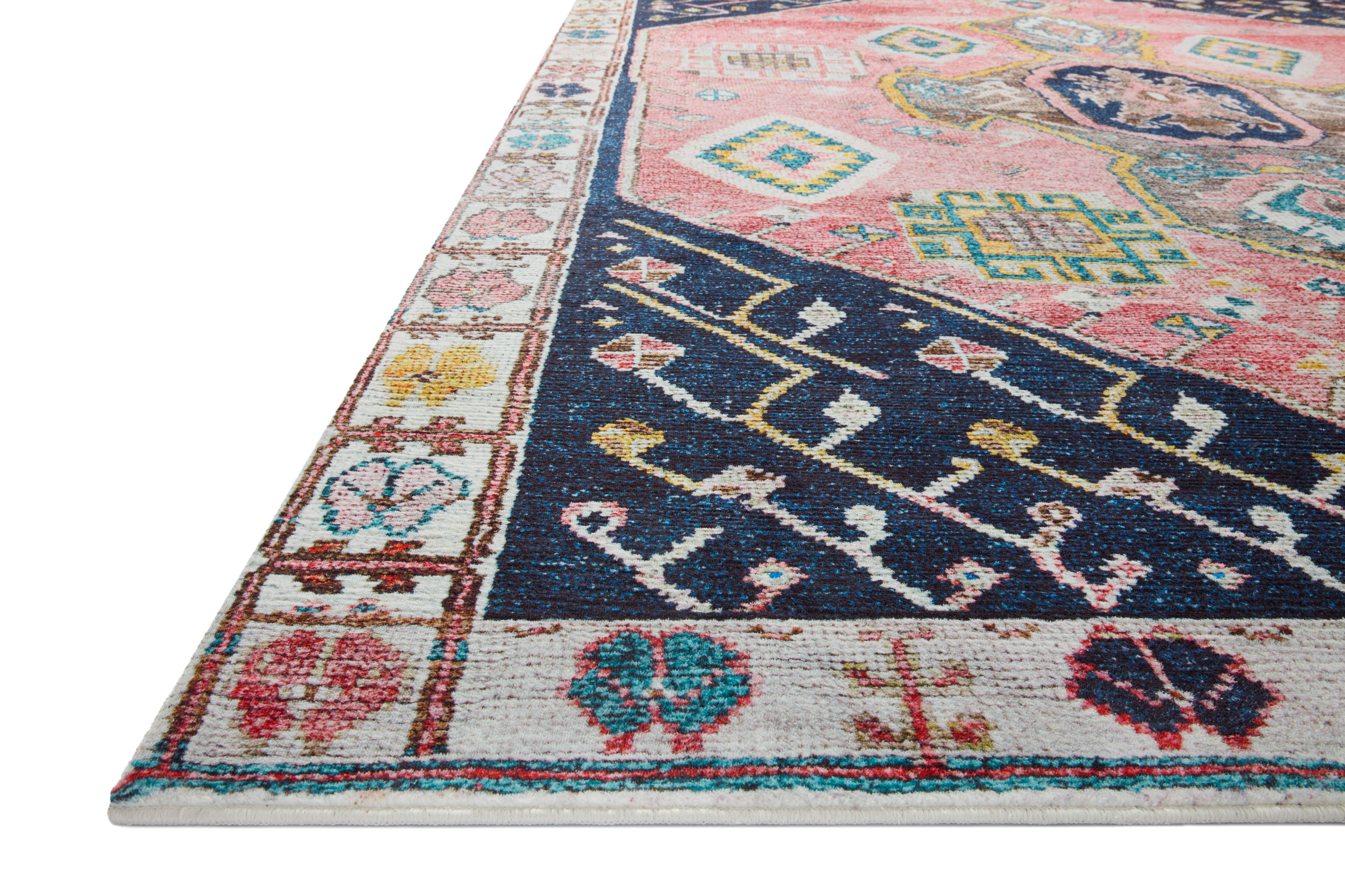 Loloi Fiona Rust / Navy Rug RUGS - synthetic Loloi