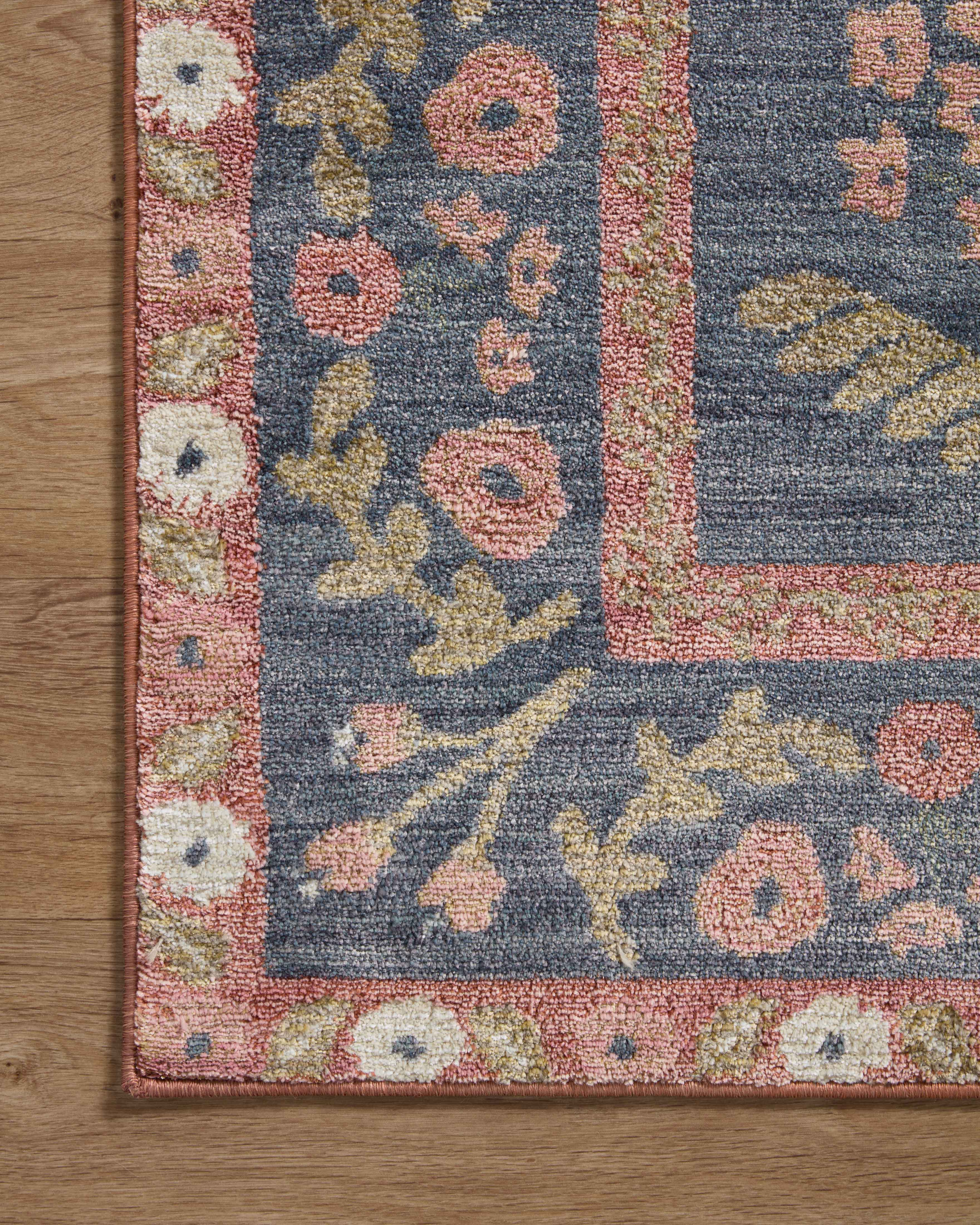 Rifle Paper Co. x Loloi Fiore Navy / Rust Rug RUGS - synthetic Loloi