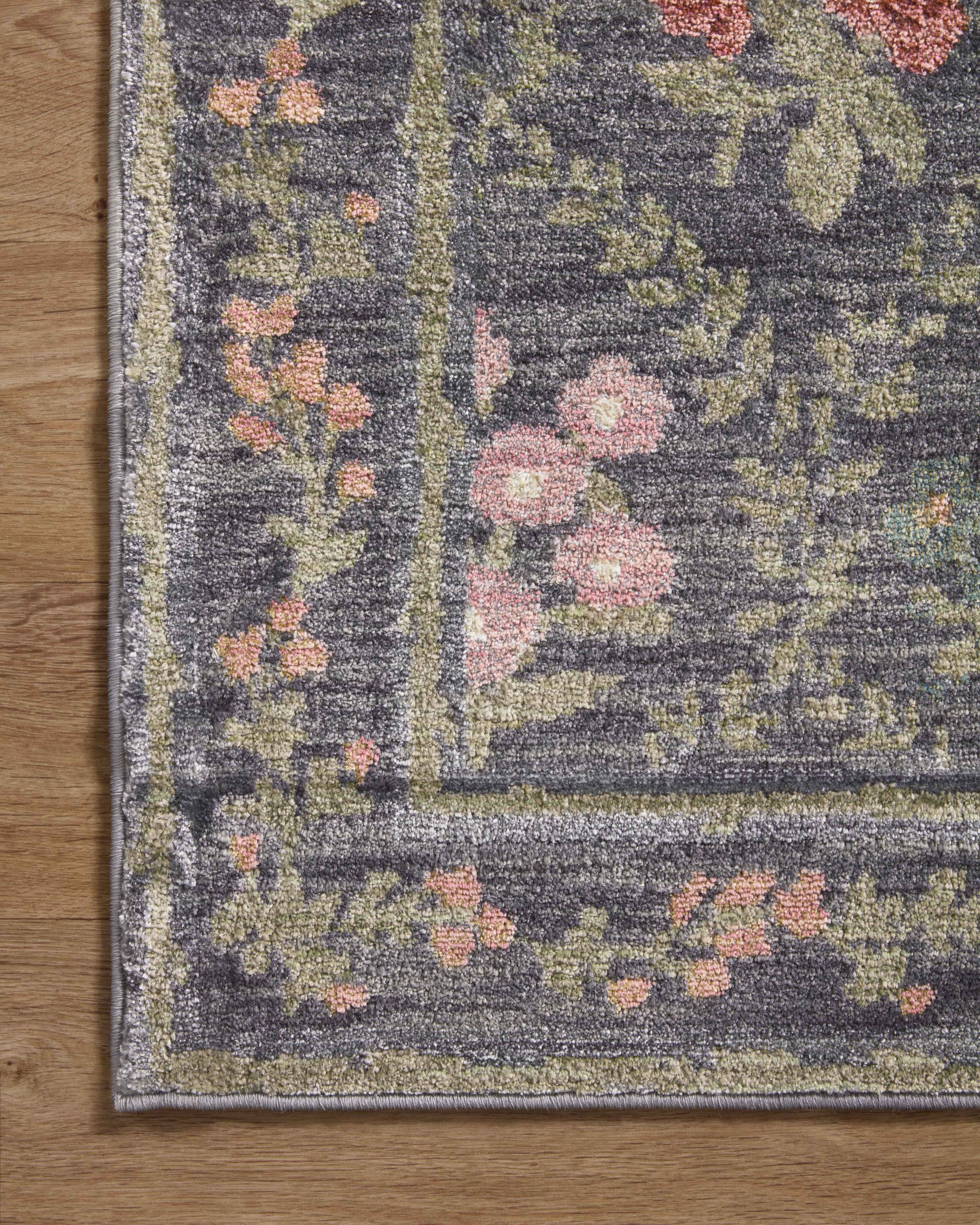 Rifle Paper Co. x Loloi Fiore Charcoal Rug RUGS - synthetic Loloi