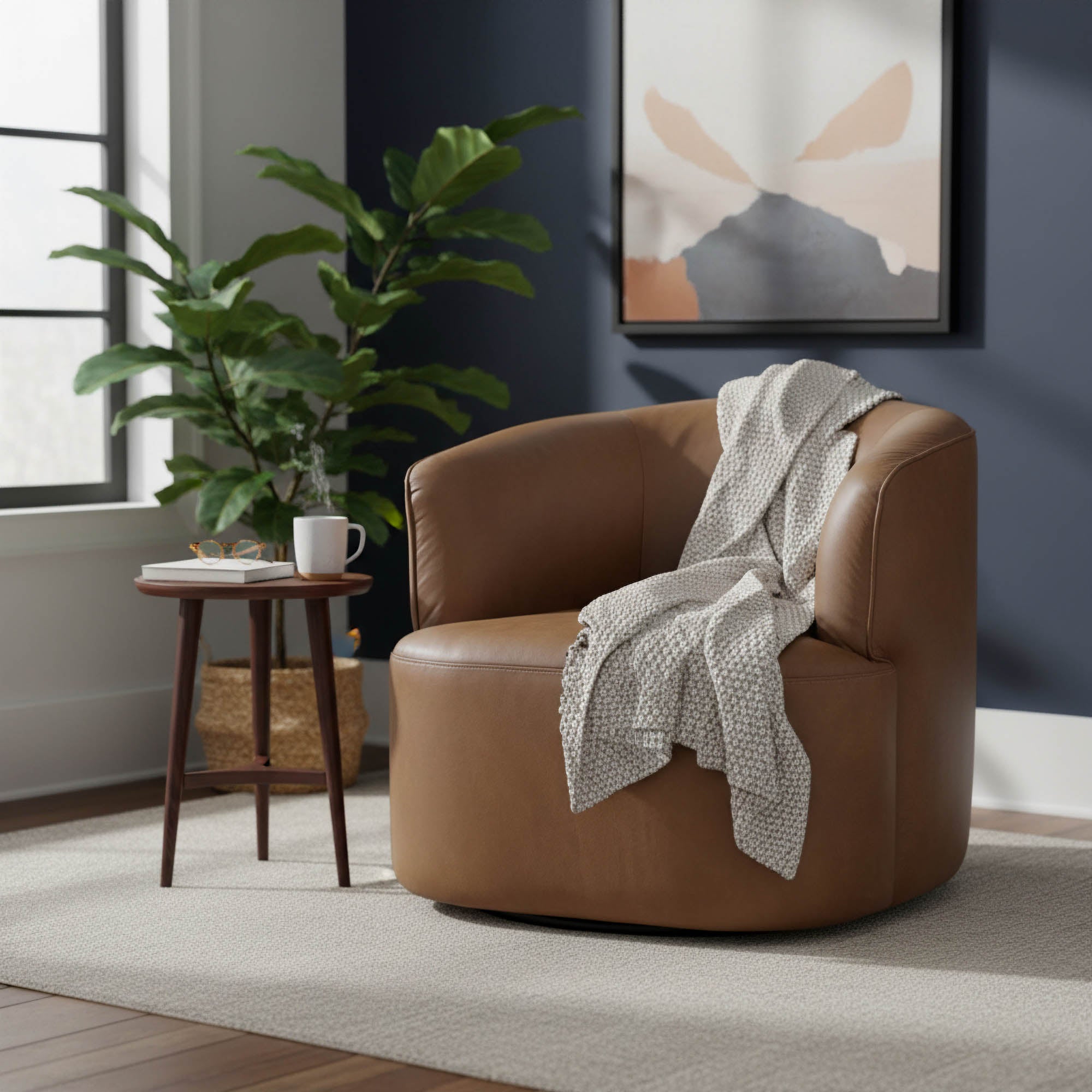 Firesyde Swivel Club Chair FURNITURE - accent chair LH IMPORTS
