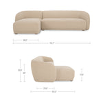 Faye Left Sectional FURNITURE - sectional Moe's Furniture