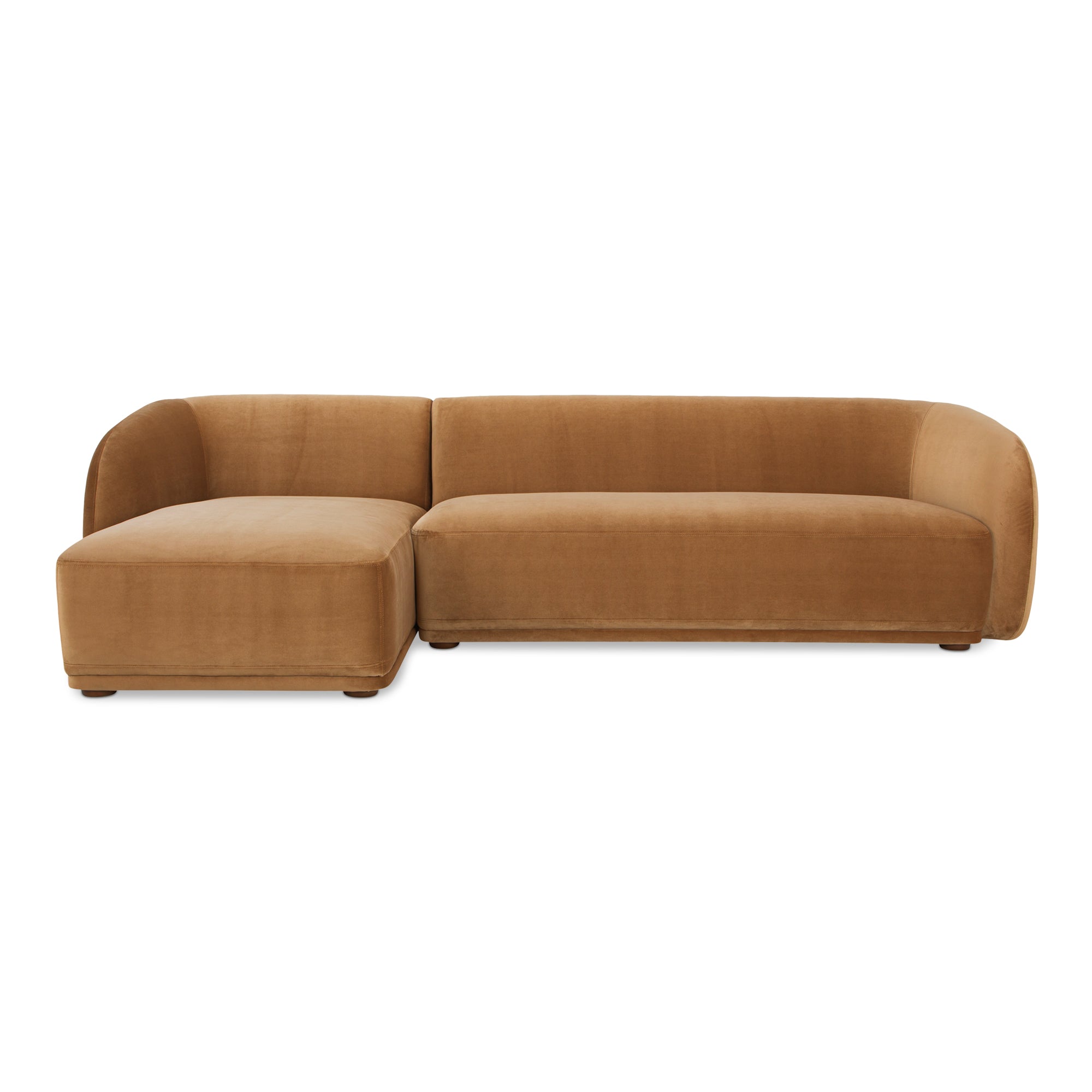 Faye Left Sectional FURNITURE - sectional Moe's Furniture Tan