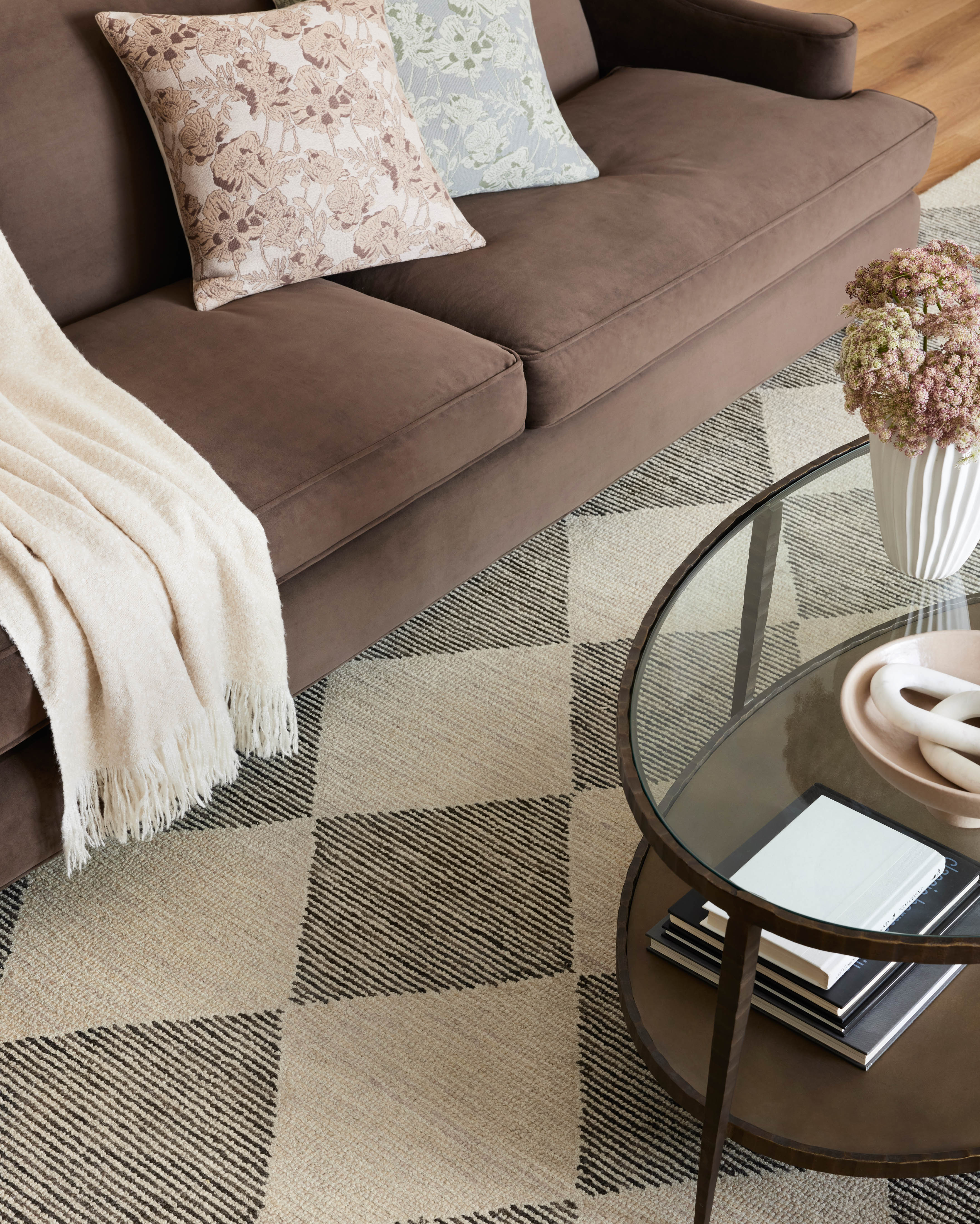 Chris Loves Julia x Loloi Francis Beige / Charcoal Rug Rugs Loloi