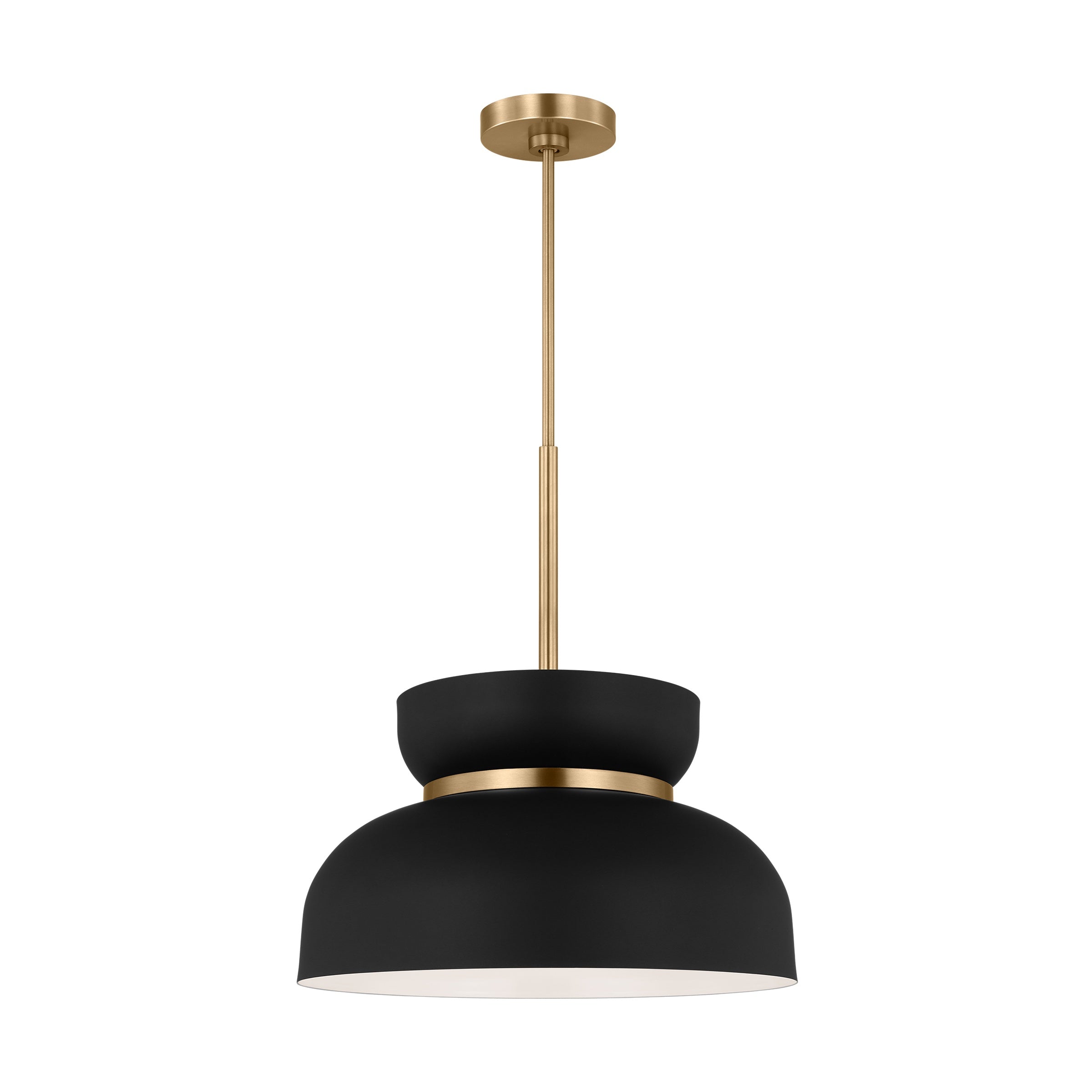Pemberton Medium Pendant LIGHTING - pendant Visual Comfort Midnight Black