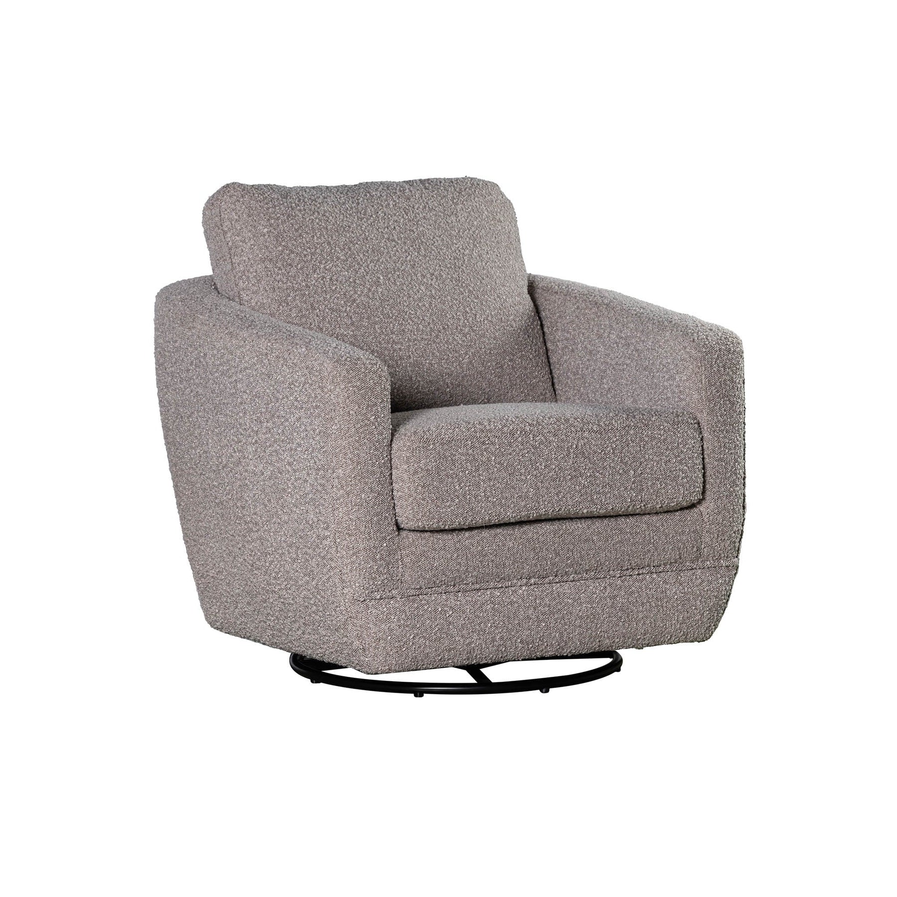 Baltimore Club Chair FURNITURE - accent chair LH IMPORTS Swivel Glider Boucle Greige