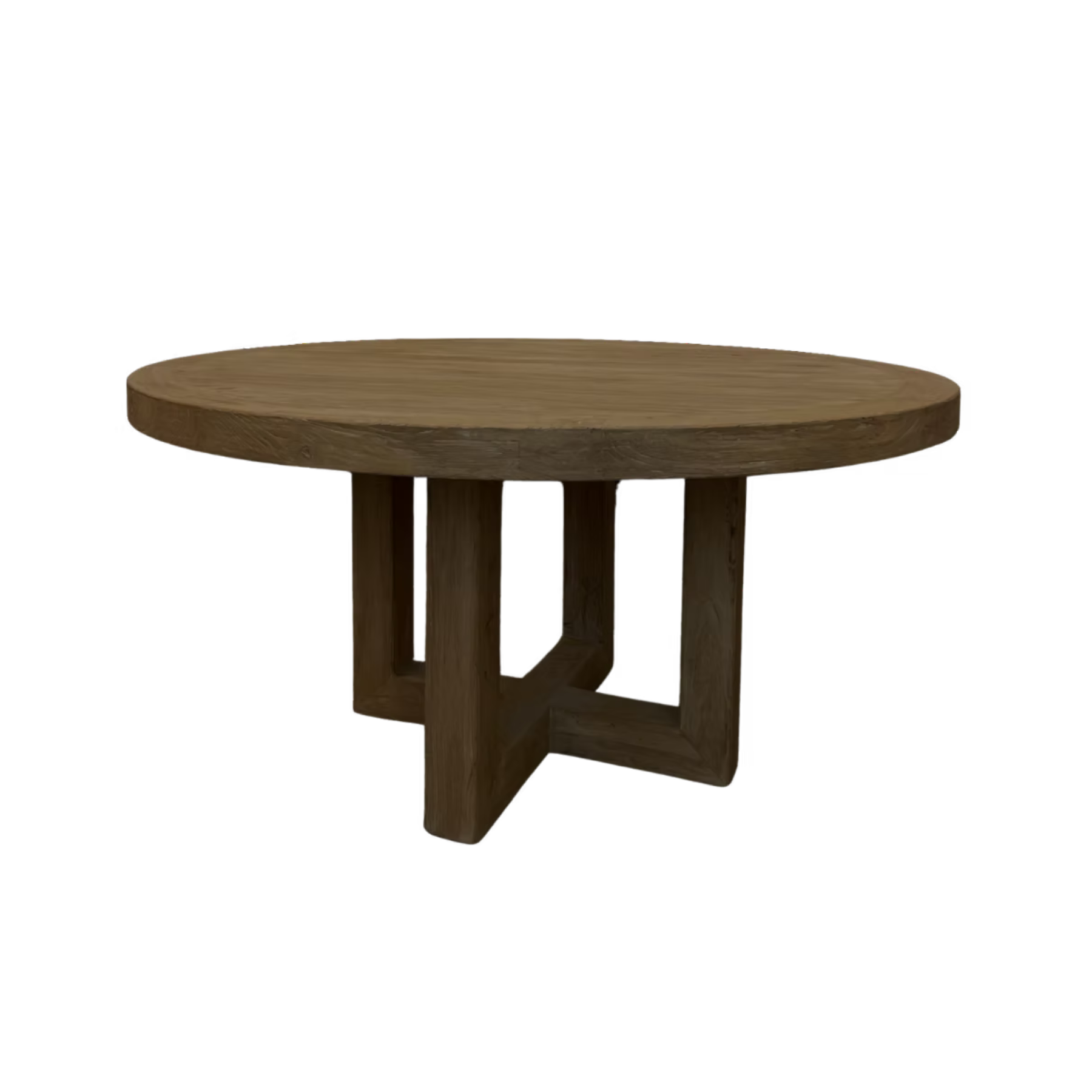 Harrison Round Dining Table 5-VINTAGE -table hauer market Aged Brown