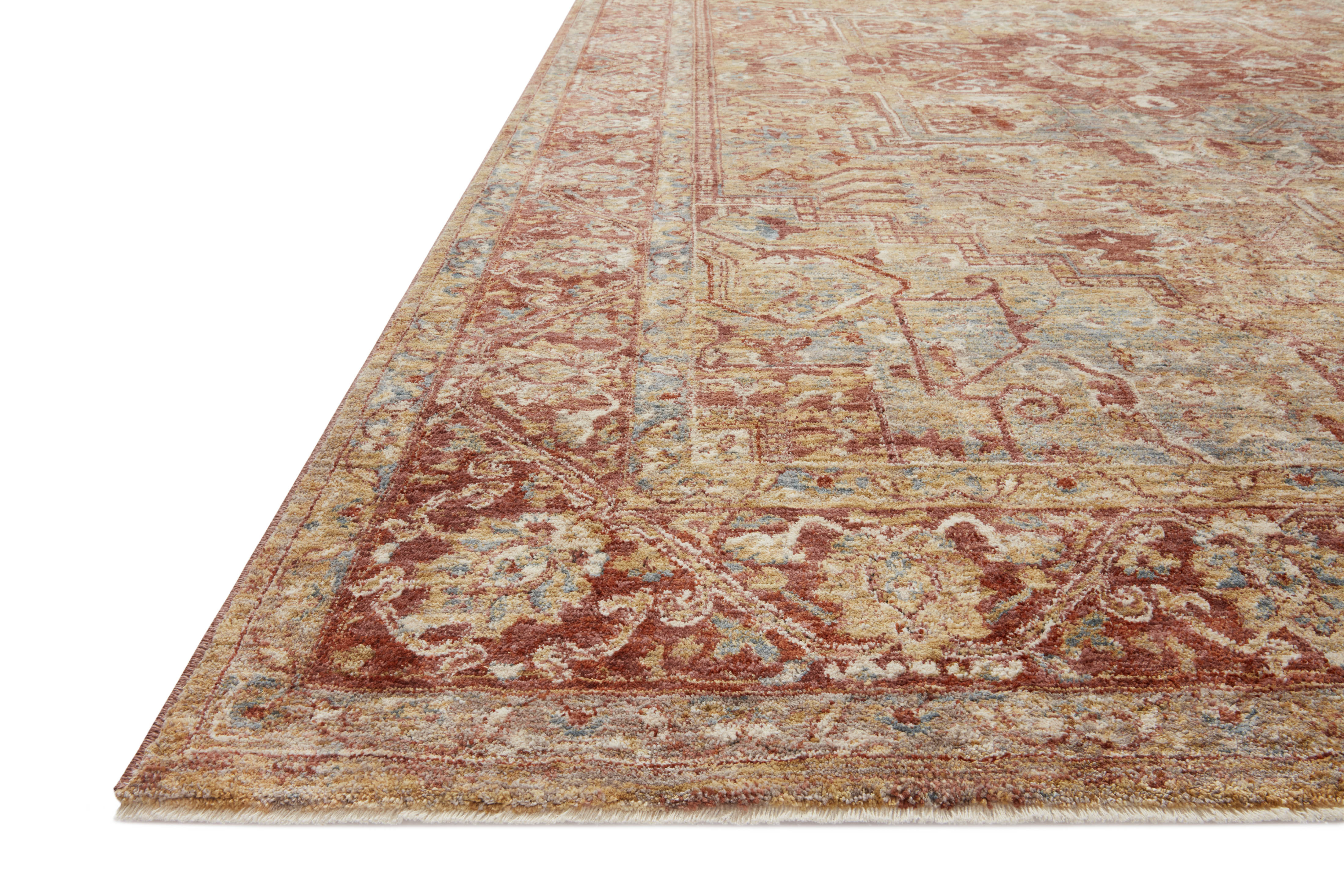 Loloi Gaia Gold / Brick Rug No.1 RUGS - synthetic Loloi