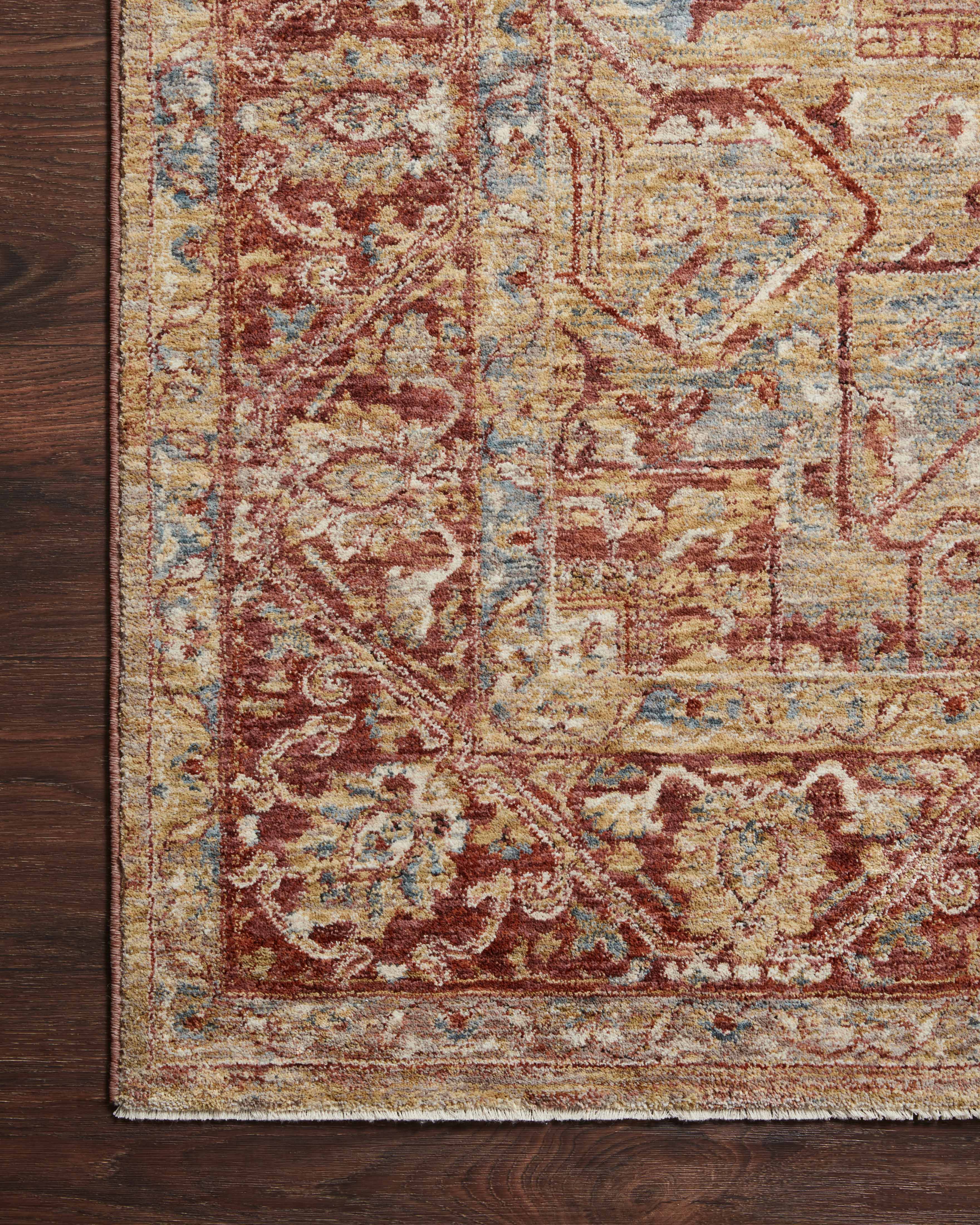 Loloi Gaia Gold / Brick Rug No.1 RUGS - synthetic Loloi