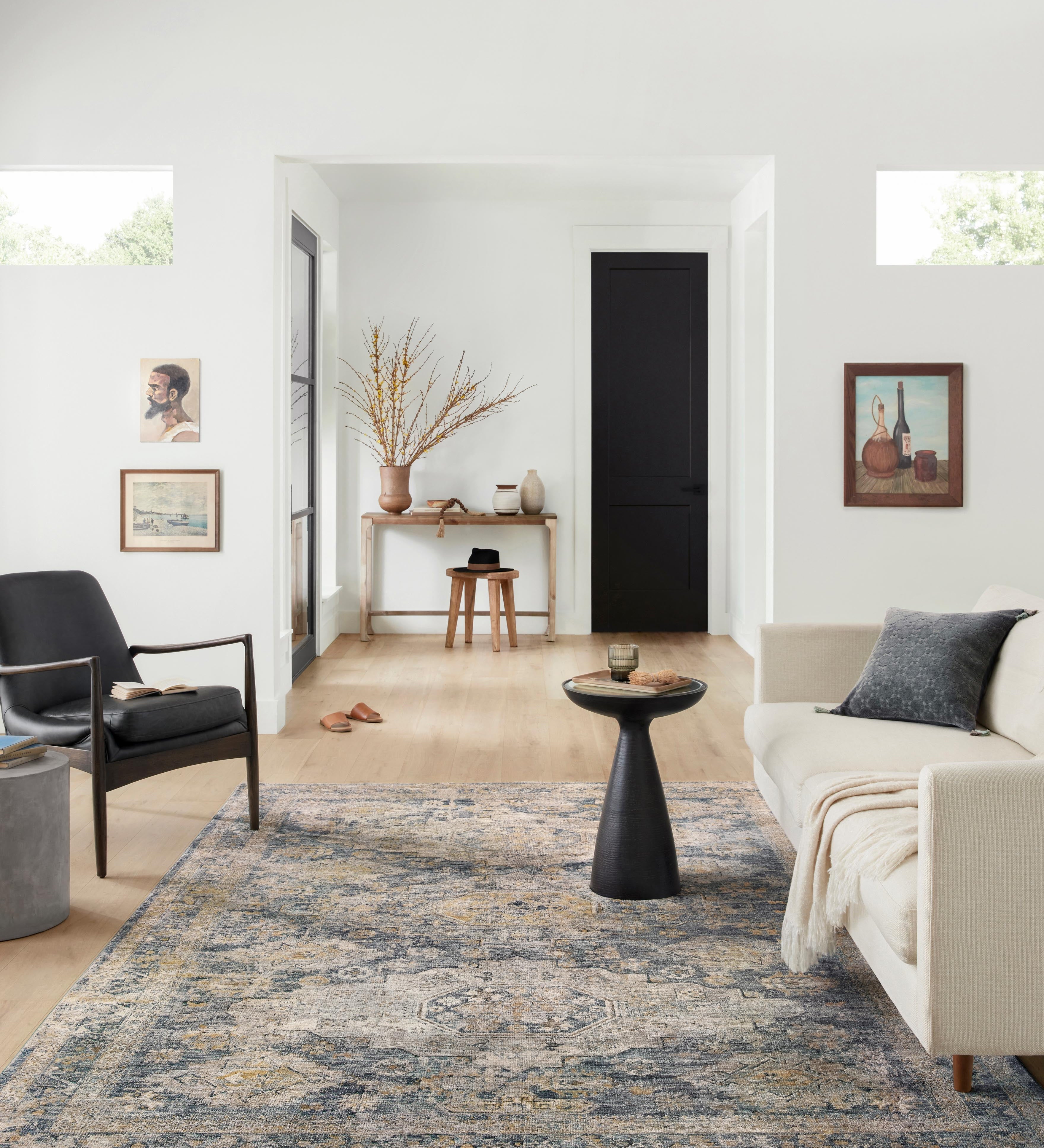 Loloi Gaia Denim / Taupe Rug RUGS - synthetic Loloi
