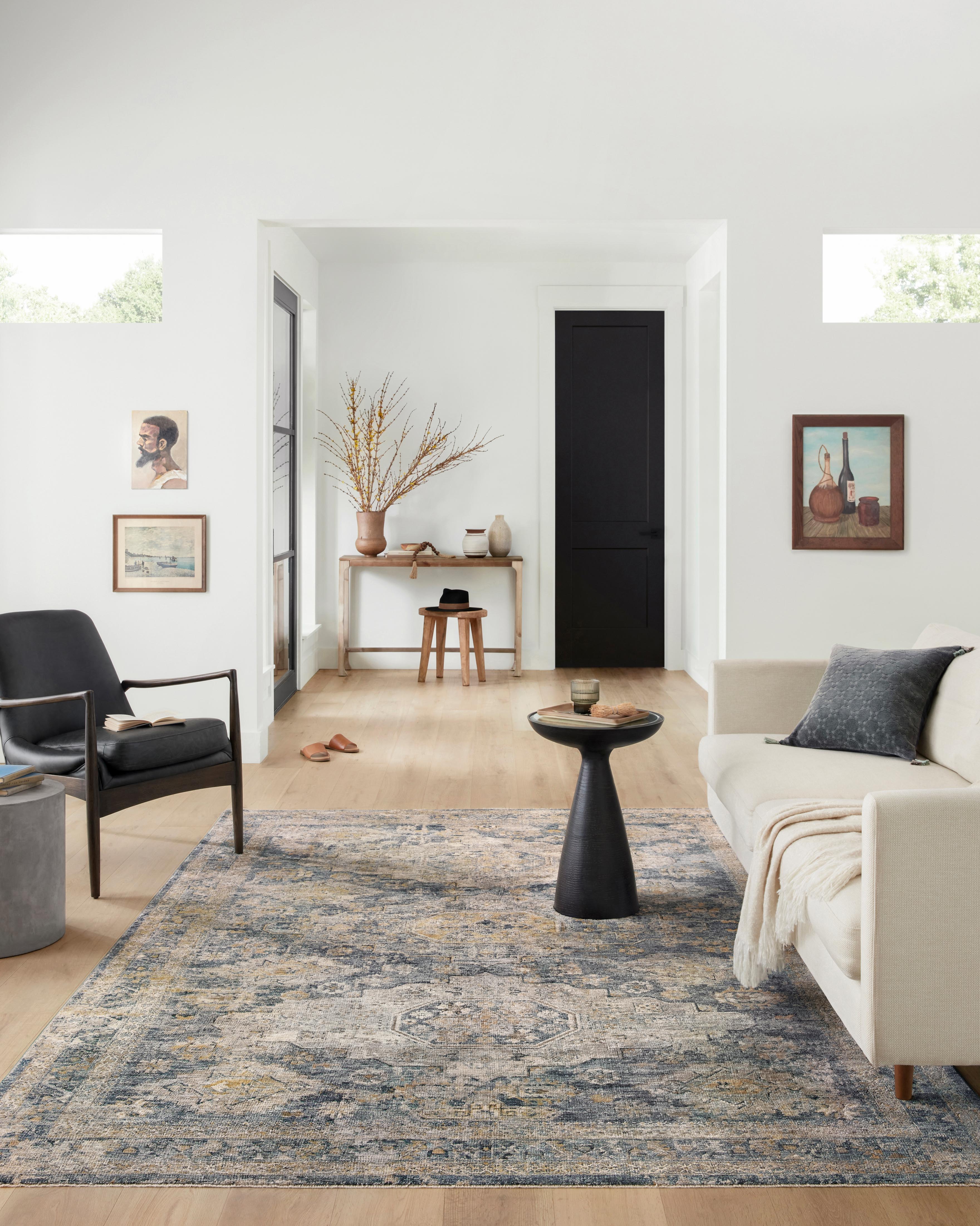 Loloi Gaia Denim / Taupe Rug RUGS - synthetic Loloi