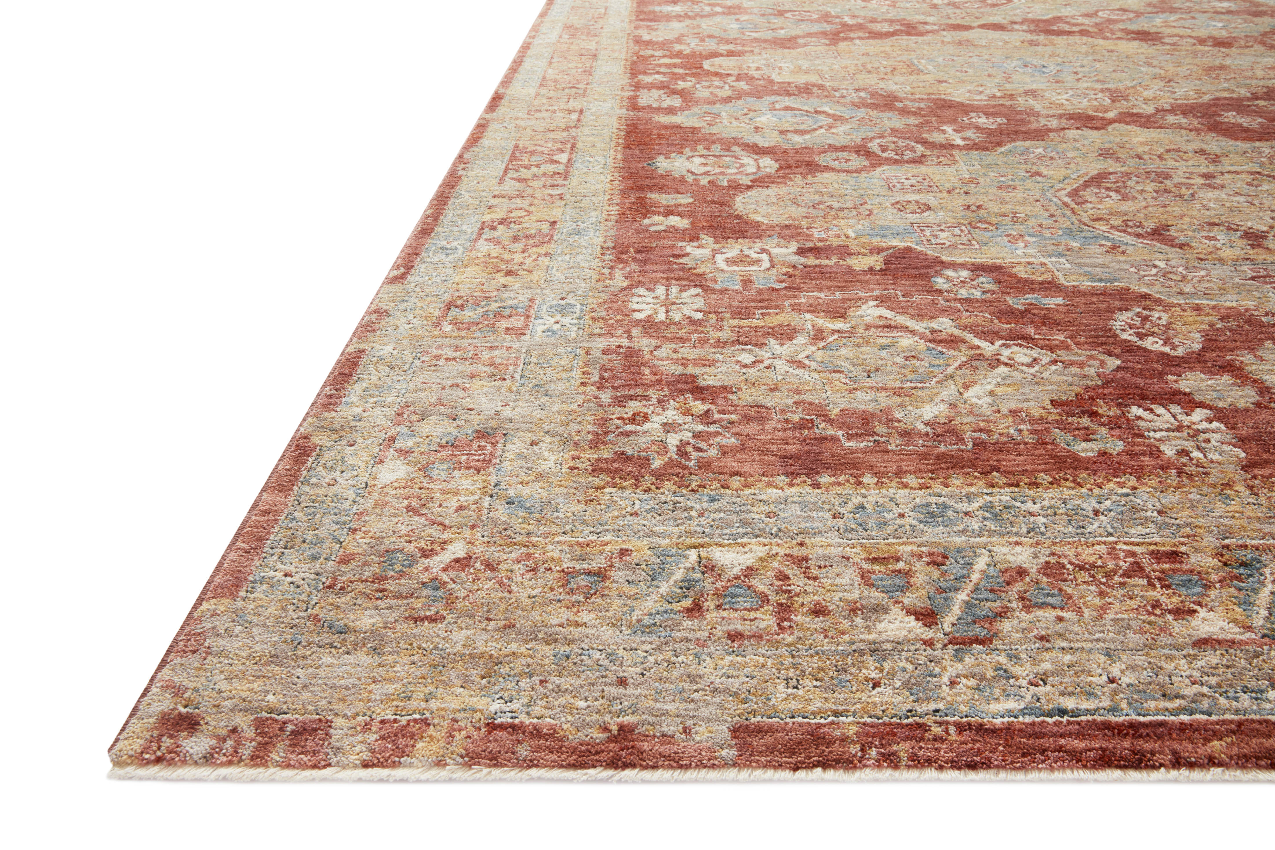 Loloi Gaia Gold / Brick Rug No.2 RUGS - synthetic Loloi